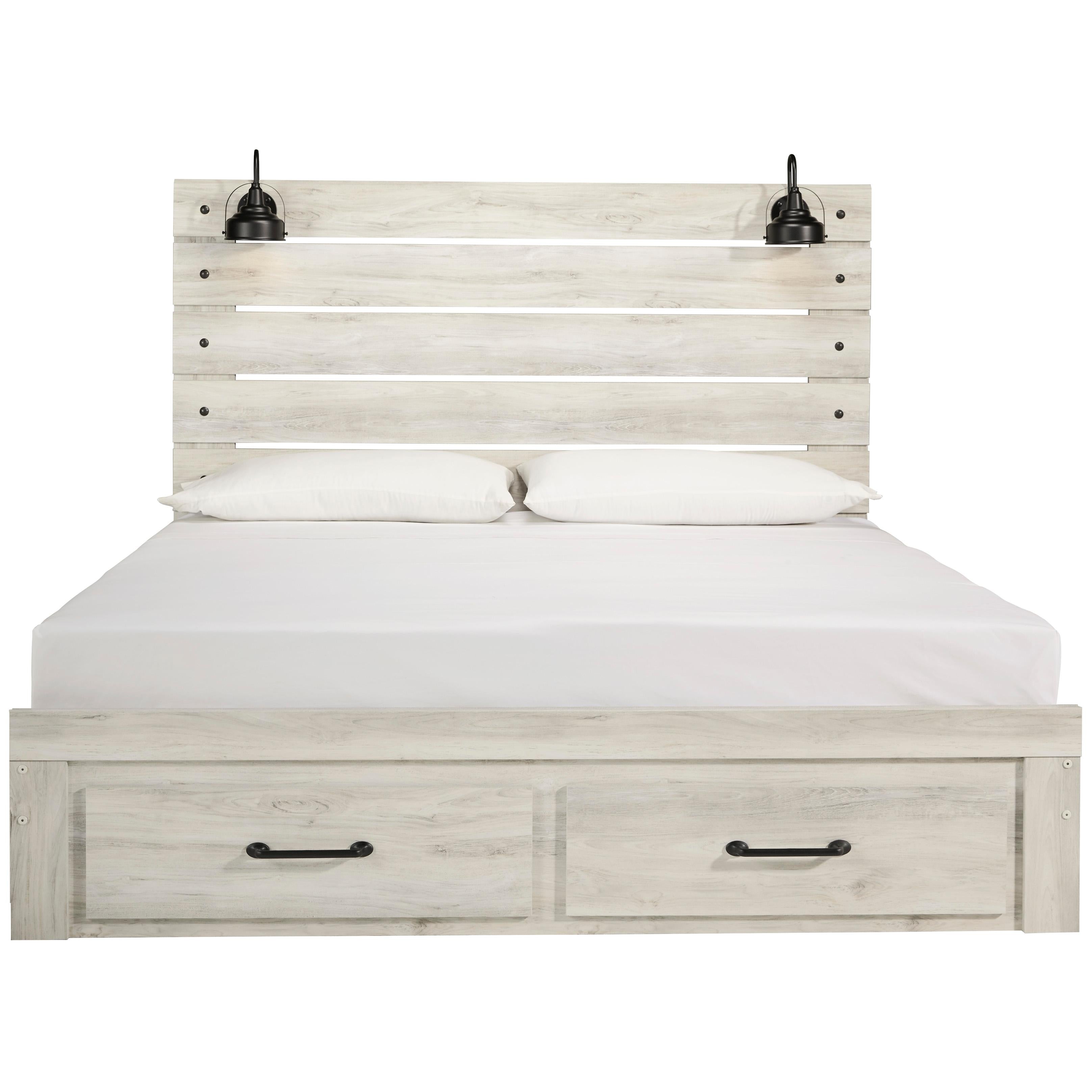  Size_King --  Cambeck B192B31 King Panel Bed with 2 Storage Drawers IMAGE 3
