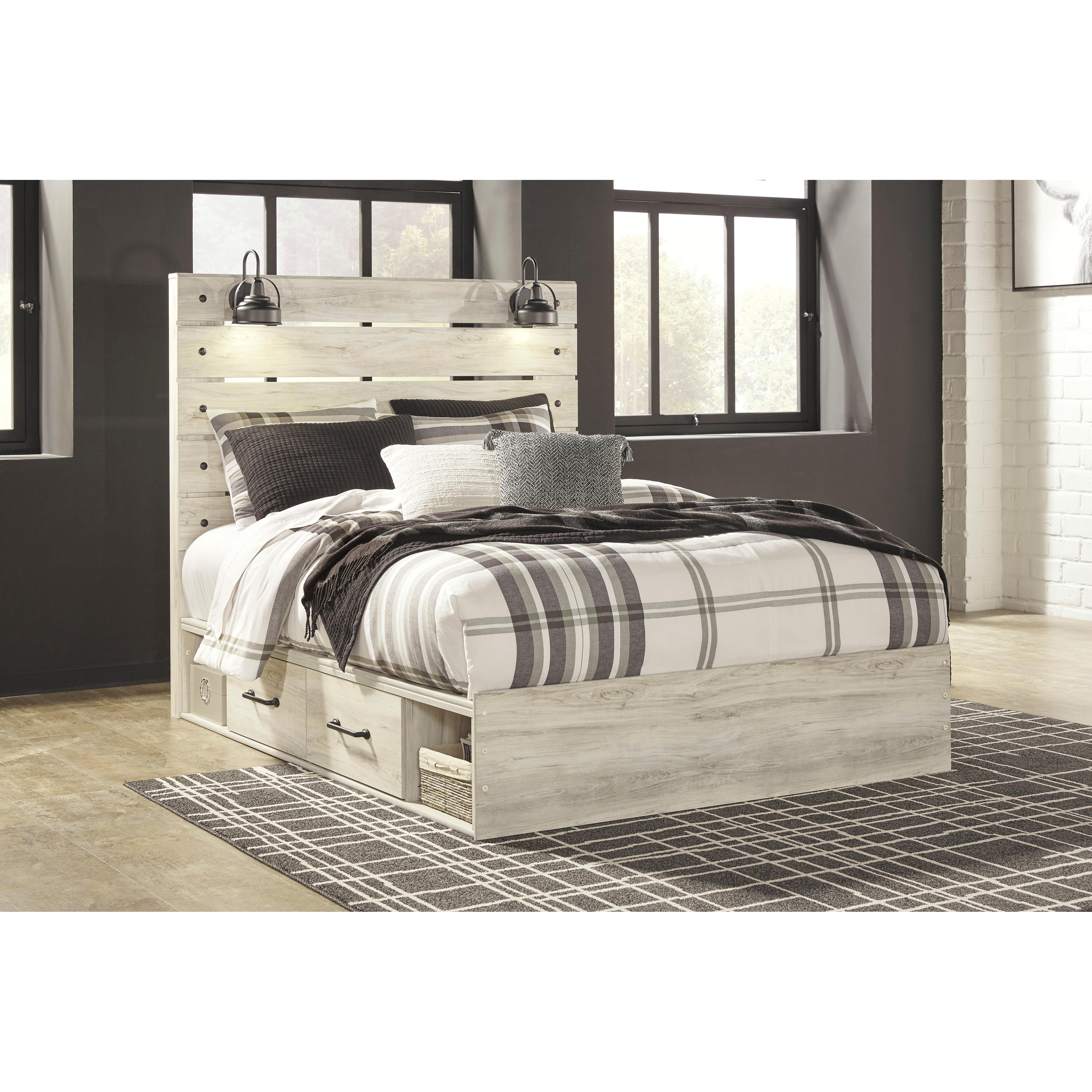  Size_Queen --  Signature Design by Ashley Cambeck Panel Bed with Storage IMAGE 5