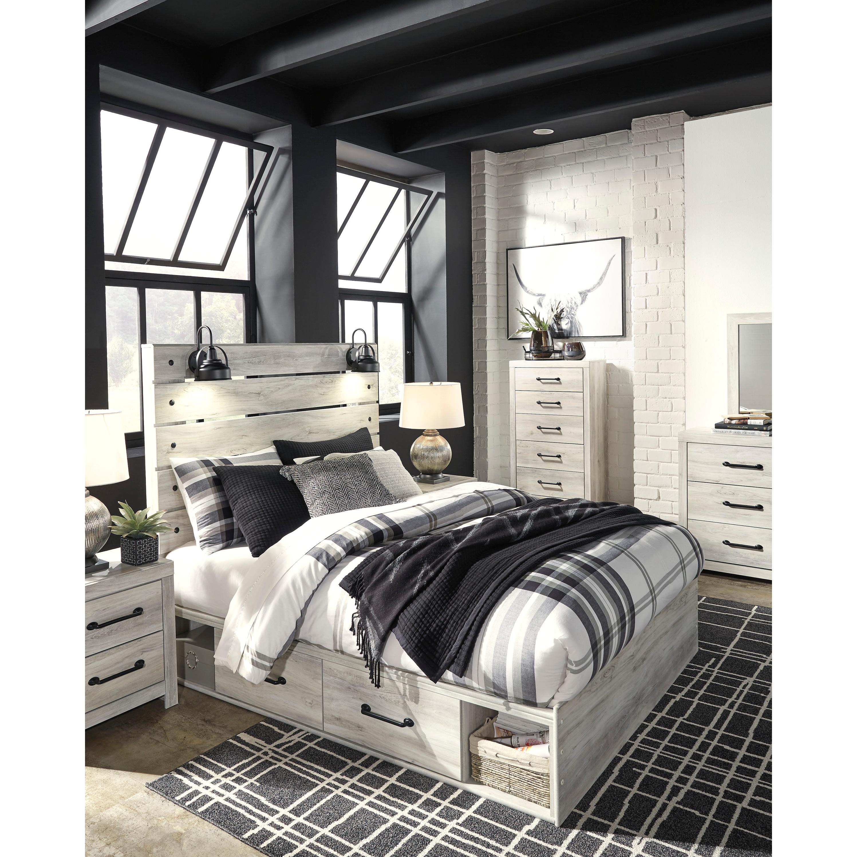  Size_Queen --  Signature Design by Ashley Cambeck Panel Bed with Storage IMAGE 9