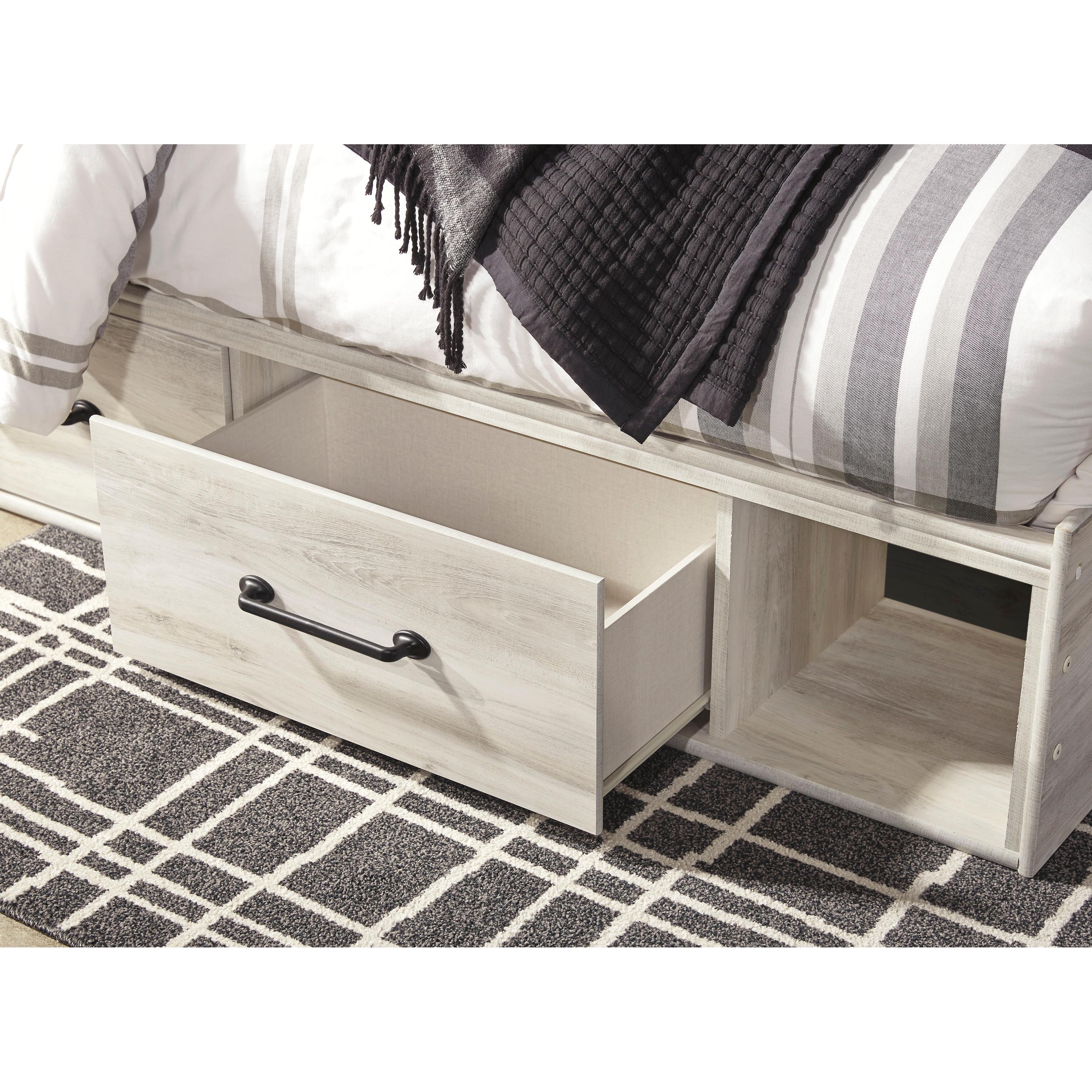 Size_King --  Cambeck B192B19 King Panel Bed with 2 Storage Drawers IMAGE 7