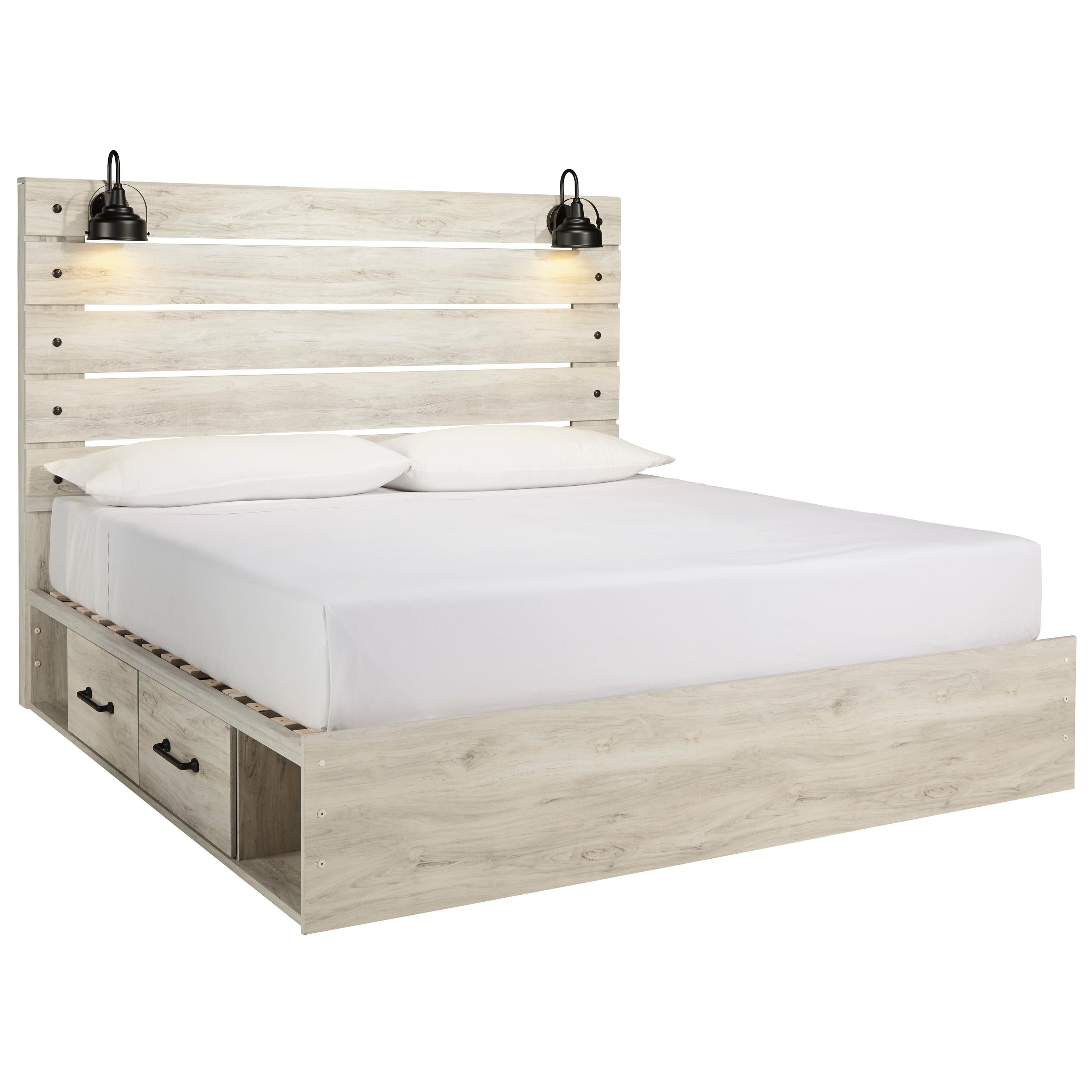  Size_King --  Cambeck B192B27 King Panel Bed with 4 Storage Drawers IMAGE 1