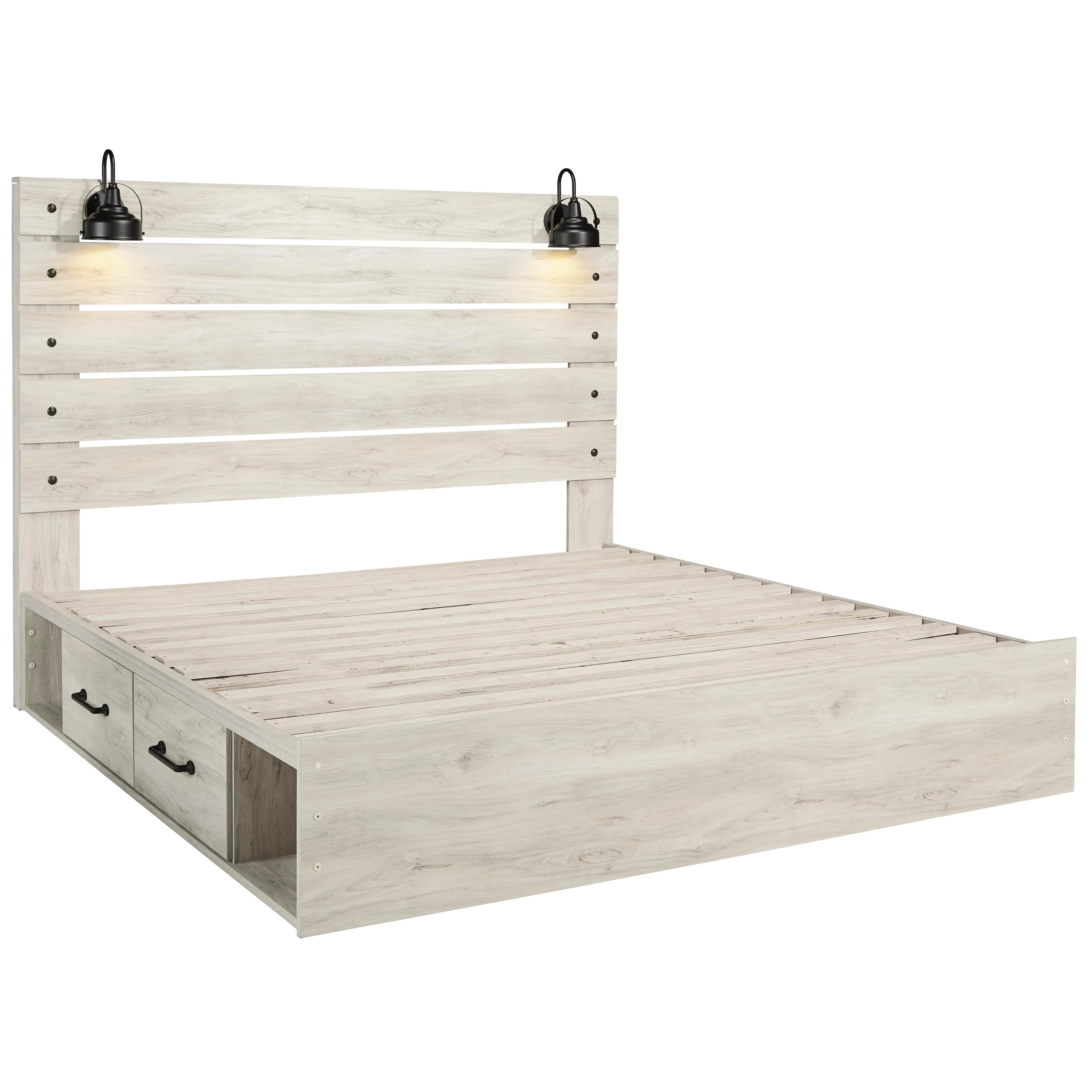  Size_King --  Cambeck B192B27 King Panel Bed with 4 Storage Drawers IMAGE 2