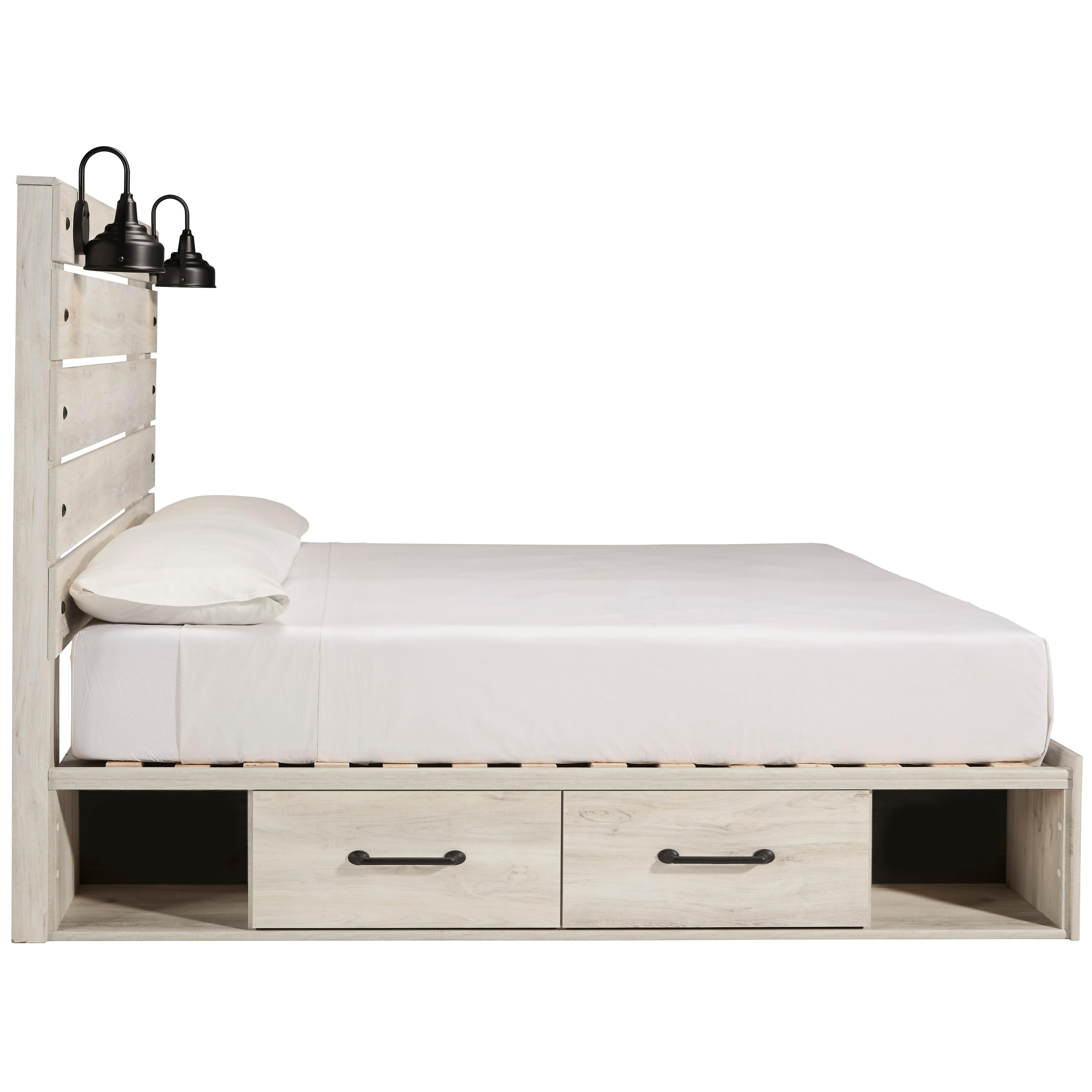  Size_King --  Cambeck B192B27 King Panel Bed with 4 Storage Drawers IMAGE 4