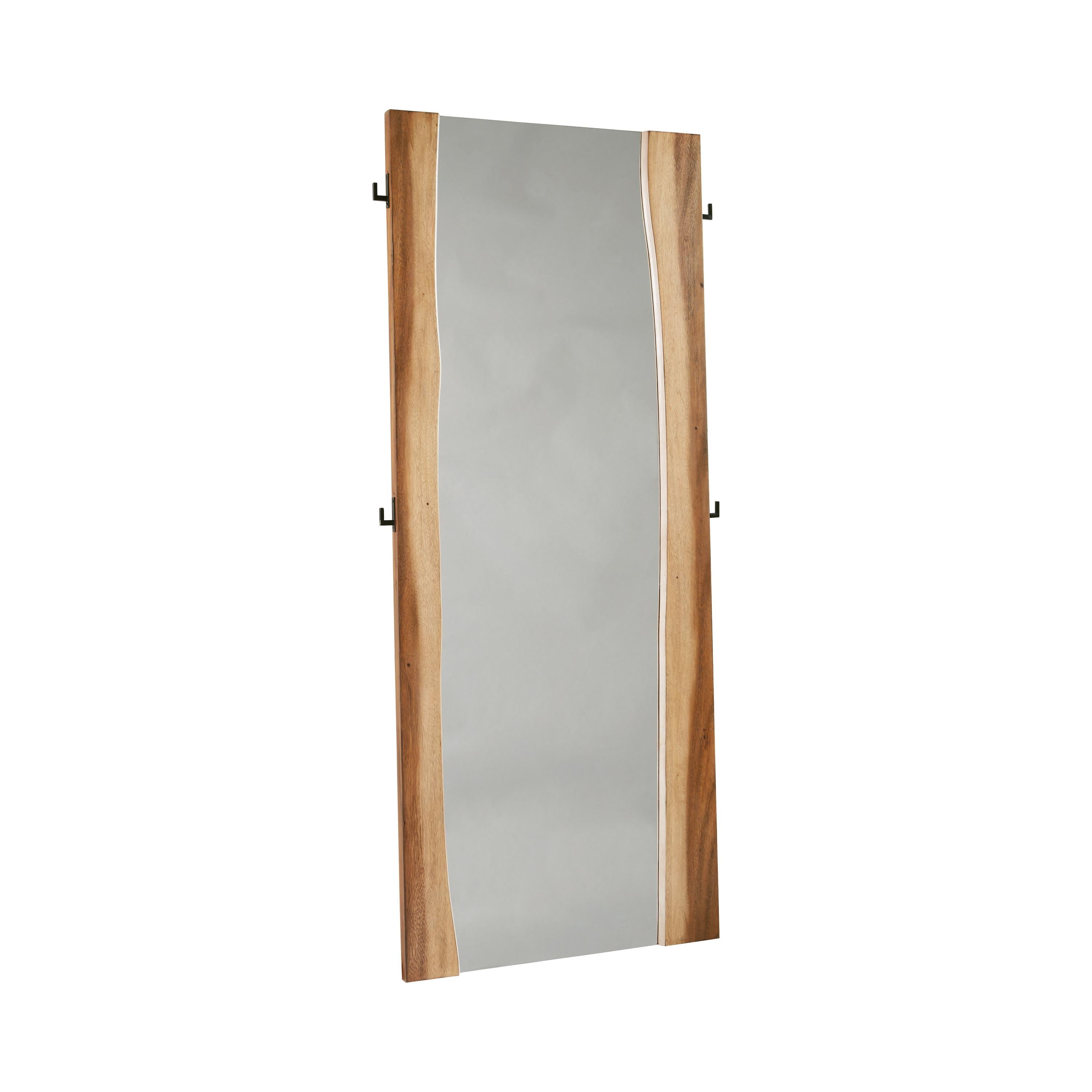  Coaster Furniture Winslow 223256 31 x 76 Inch Standing Floor Mirror - Smokey Walnut IMAGE 1