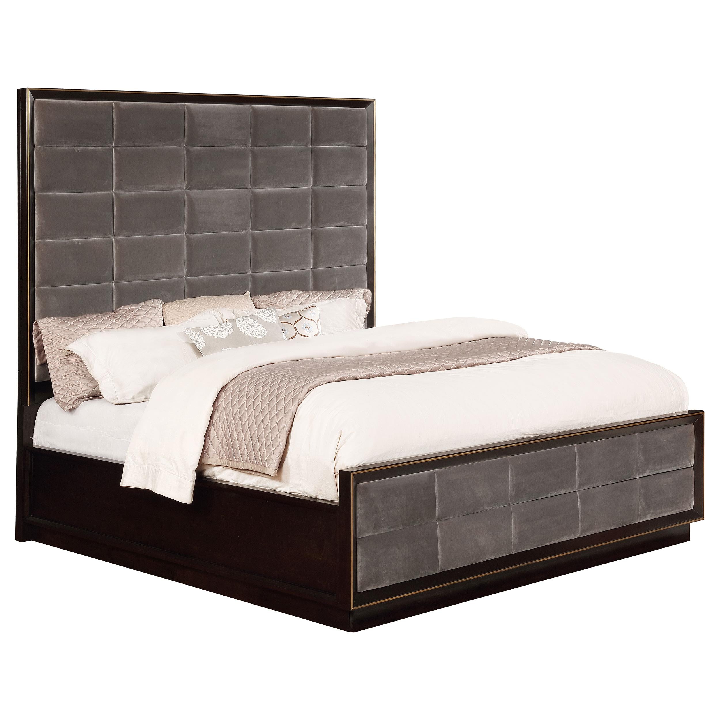  Size_Queen --  Coaster Furniture Durango Upholstered Panel Bed IMAGE 2