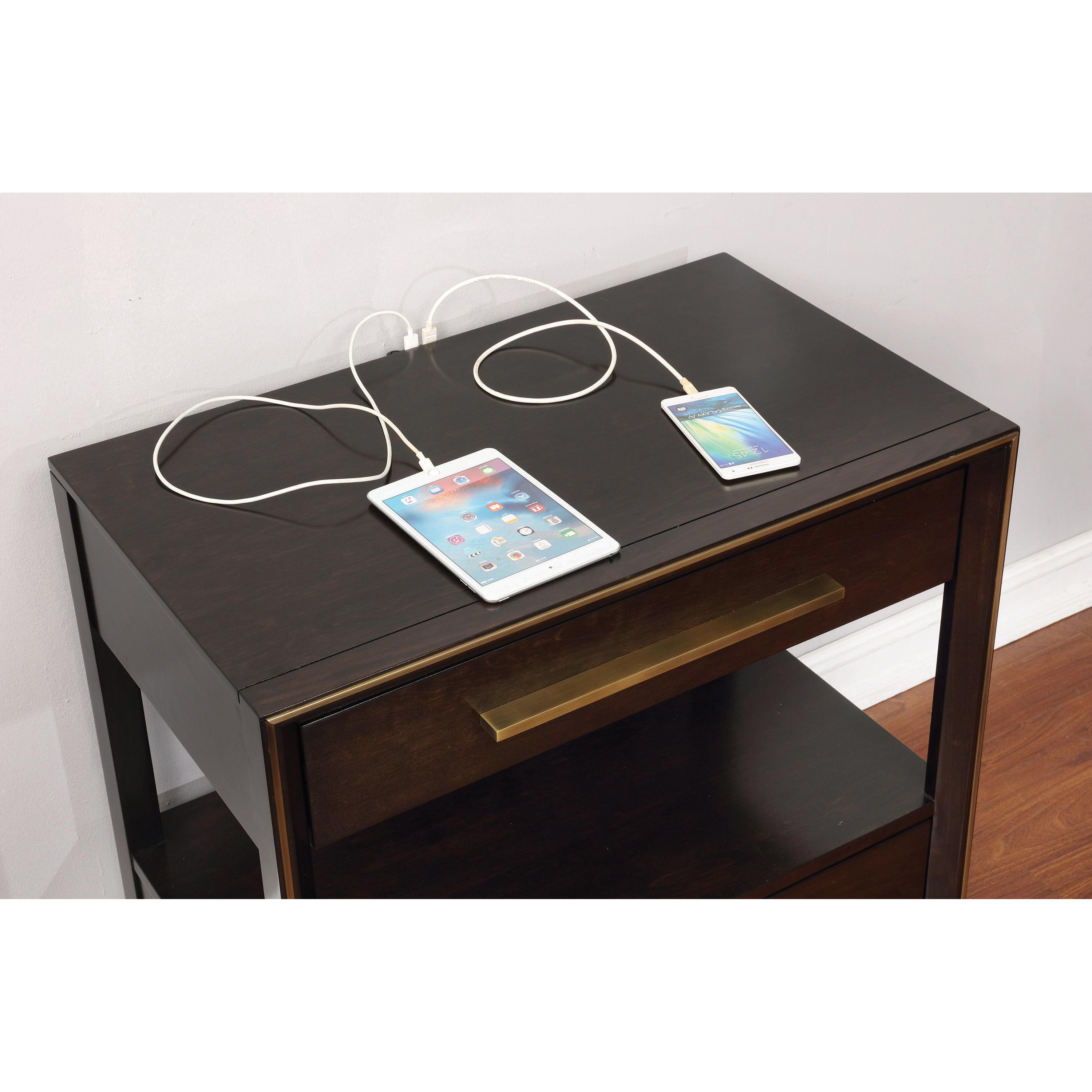  Coaster Furniture Durango 223262 2-Drawer Nightstand - Smoked Peppercorn IMAGE 6