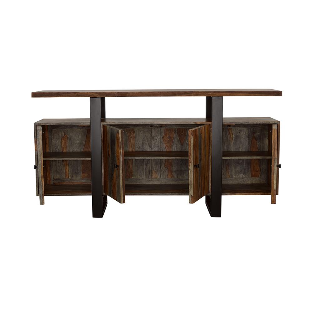  Coaster Furniture Ditman 110185 4-door Solid Wood Sideboard Buffet - Grey Sheesham IMAGE 3