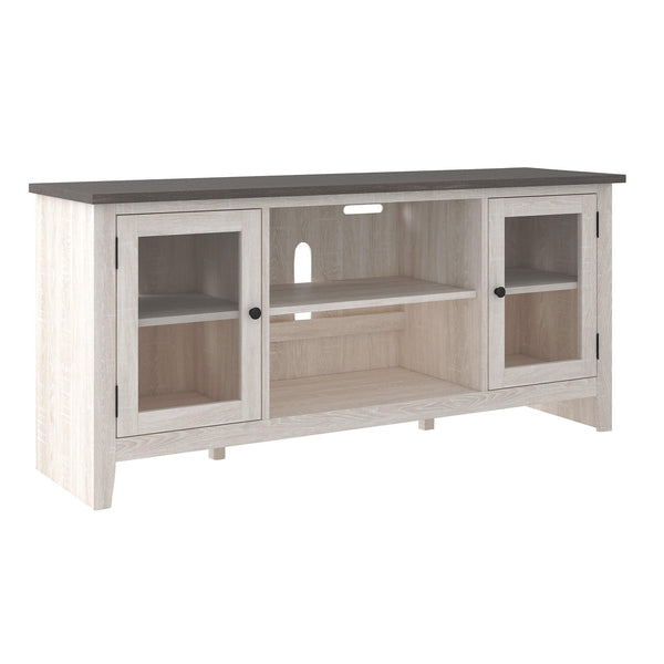 Signature Design by Ashley Dorrinson W287-68 Large TV Stand with Fireplace Option