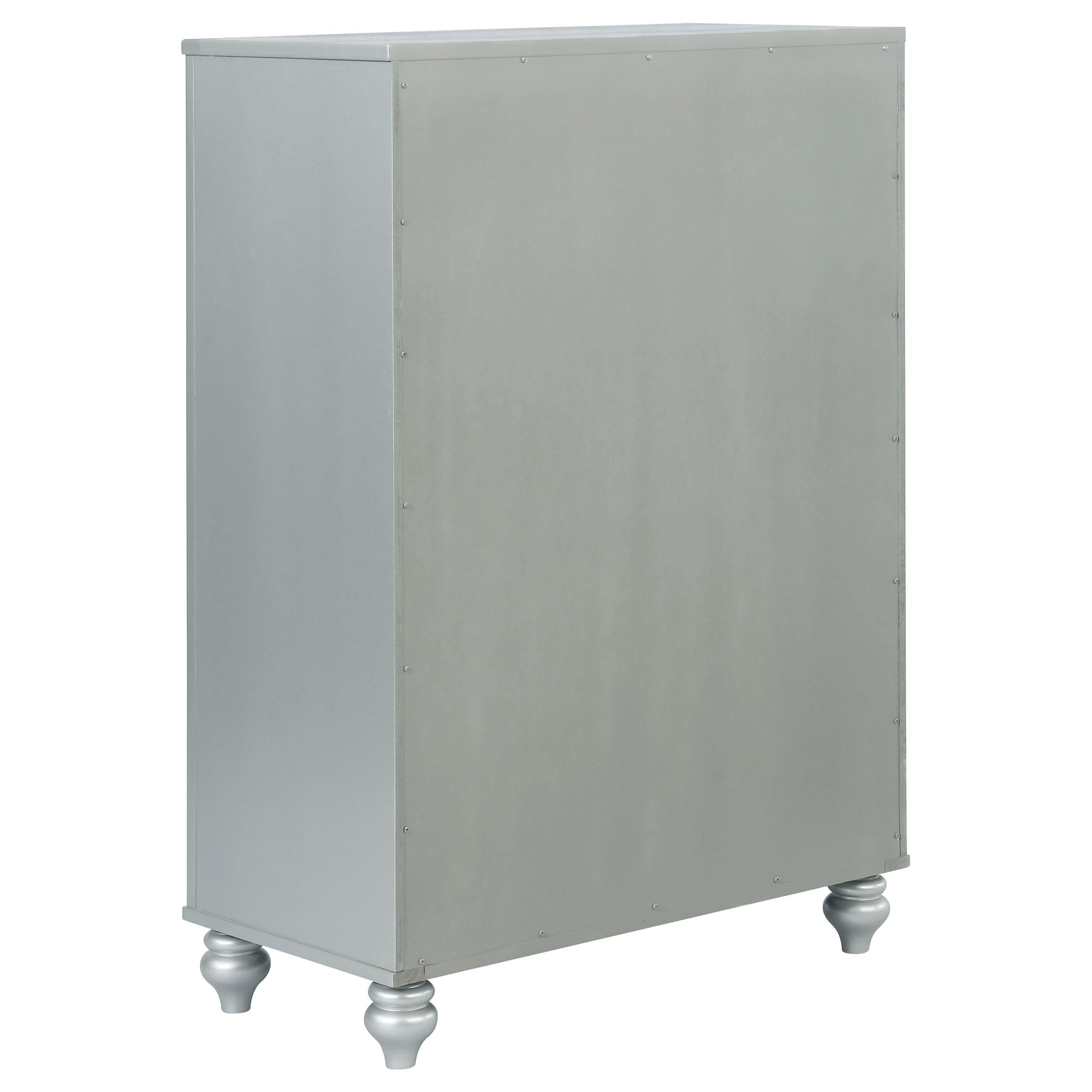  Coaster Furniture Gunnison 223215 5-Drawer Bedroom Chest - Silver Metallic IMAGE 5