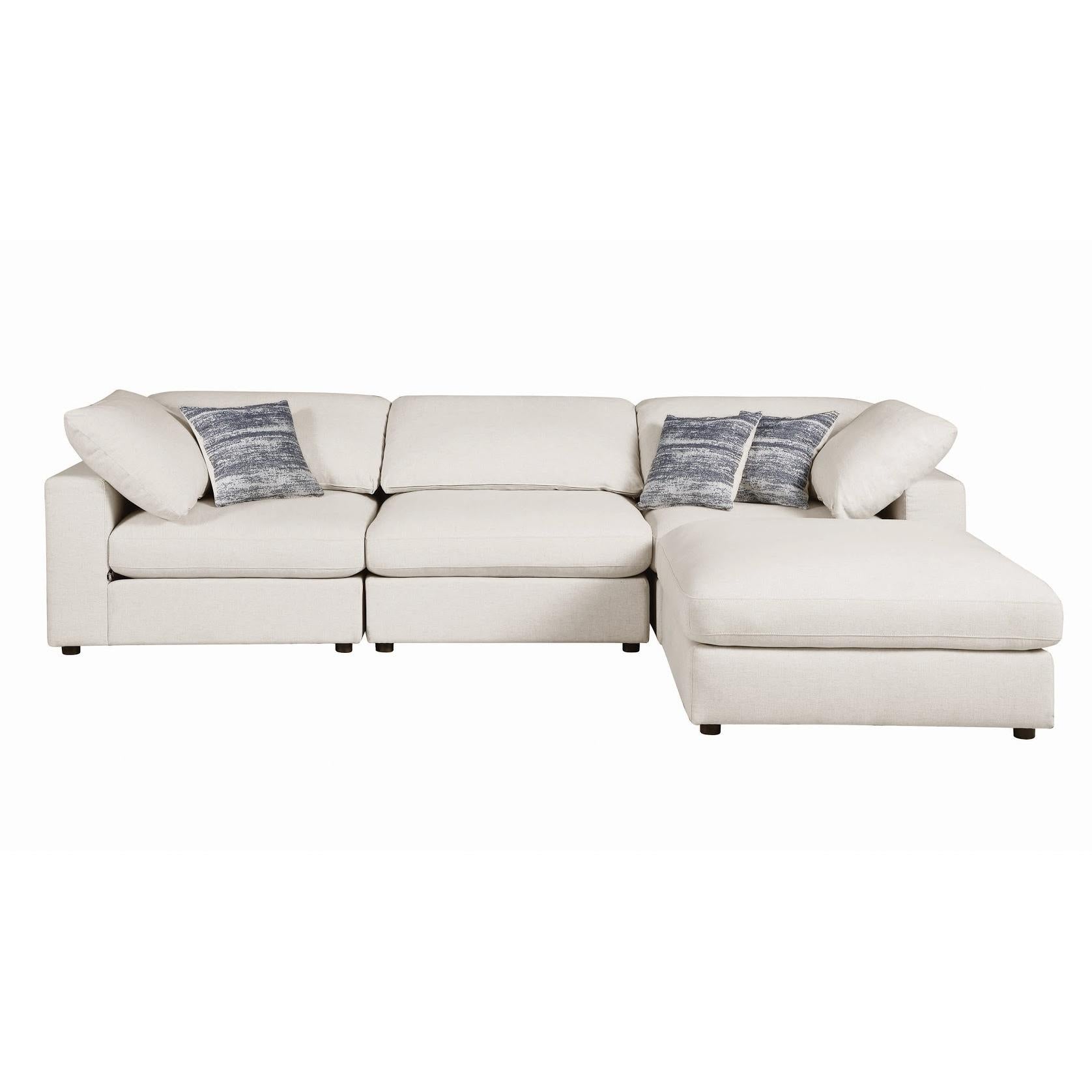  Coaster Furniture Serene 5513 4 pc Sectional (Beige) IMAGE 1