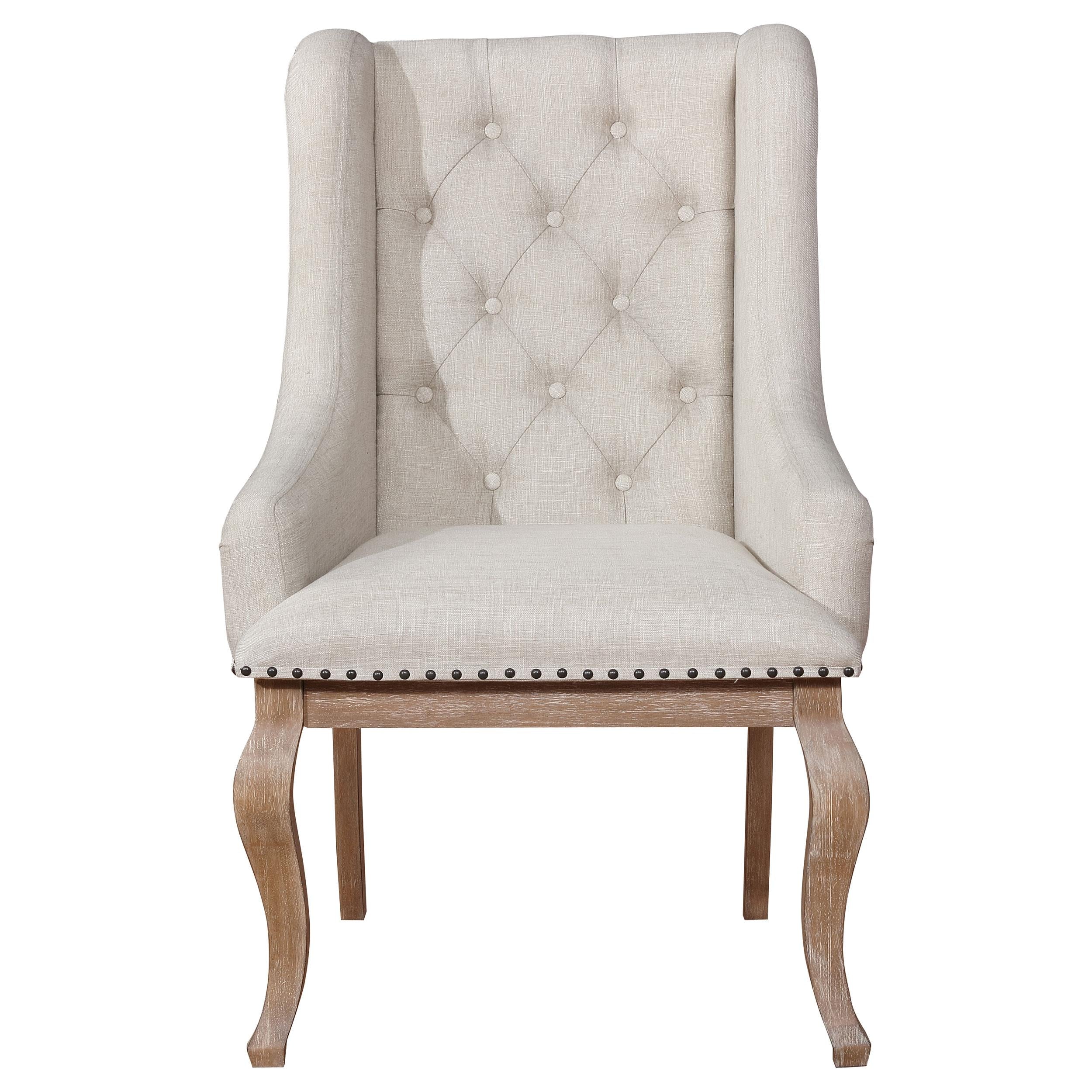  Coaster Furniture Brockway 110293 Upholstered Arm Chair - Barley Brown IMAGE 2