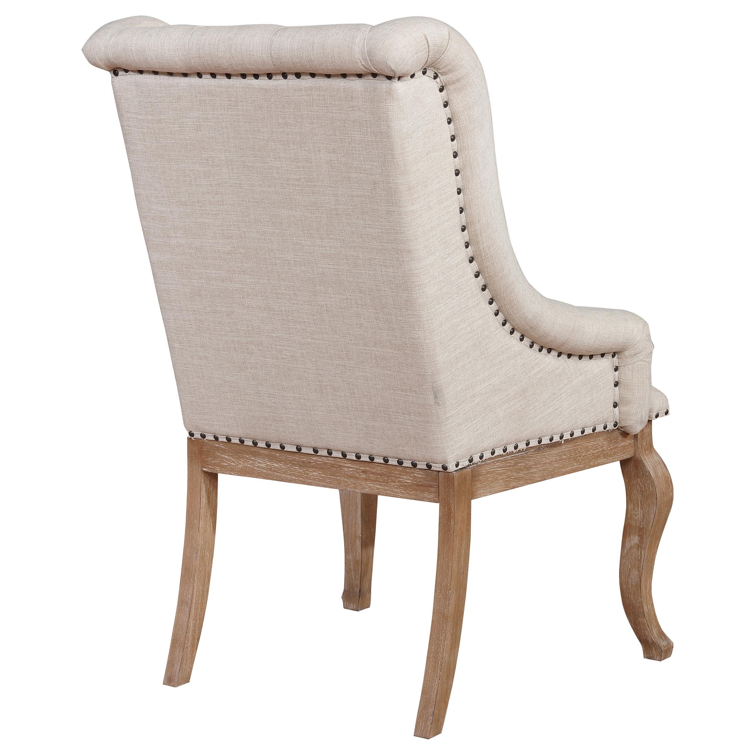  Coaster Furniture Brockway 110293 Upholstered Arm Chair - Barley Brown IMAGE 6