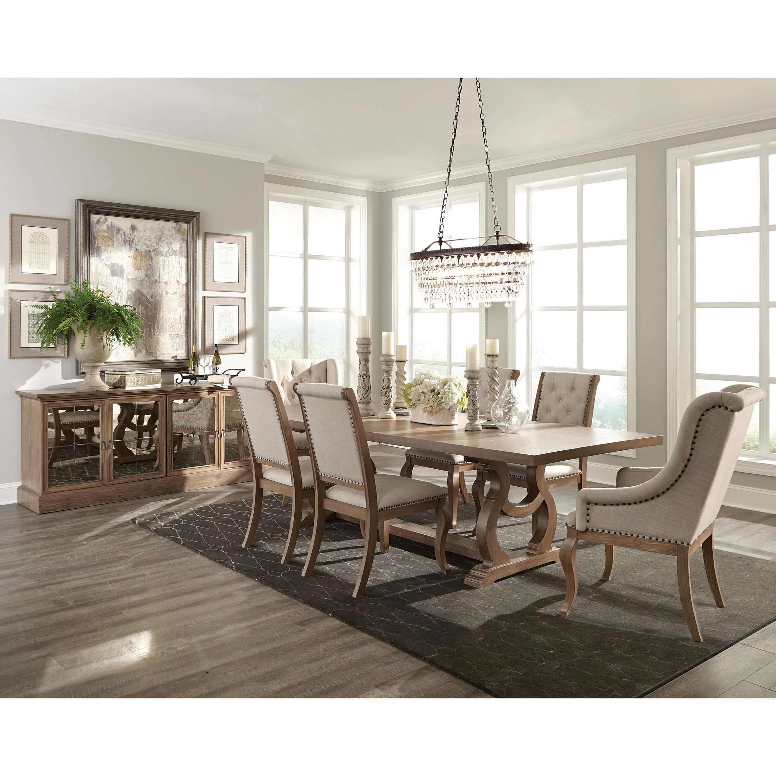 Coaster Furniture Brockway 110293 Upholstered Arm Chair - Barley Brown IMAGE 8