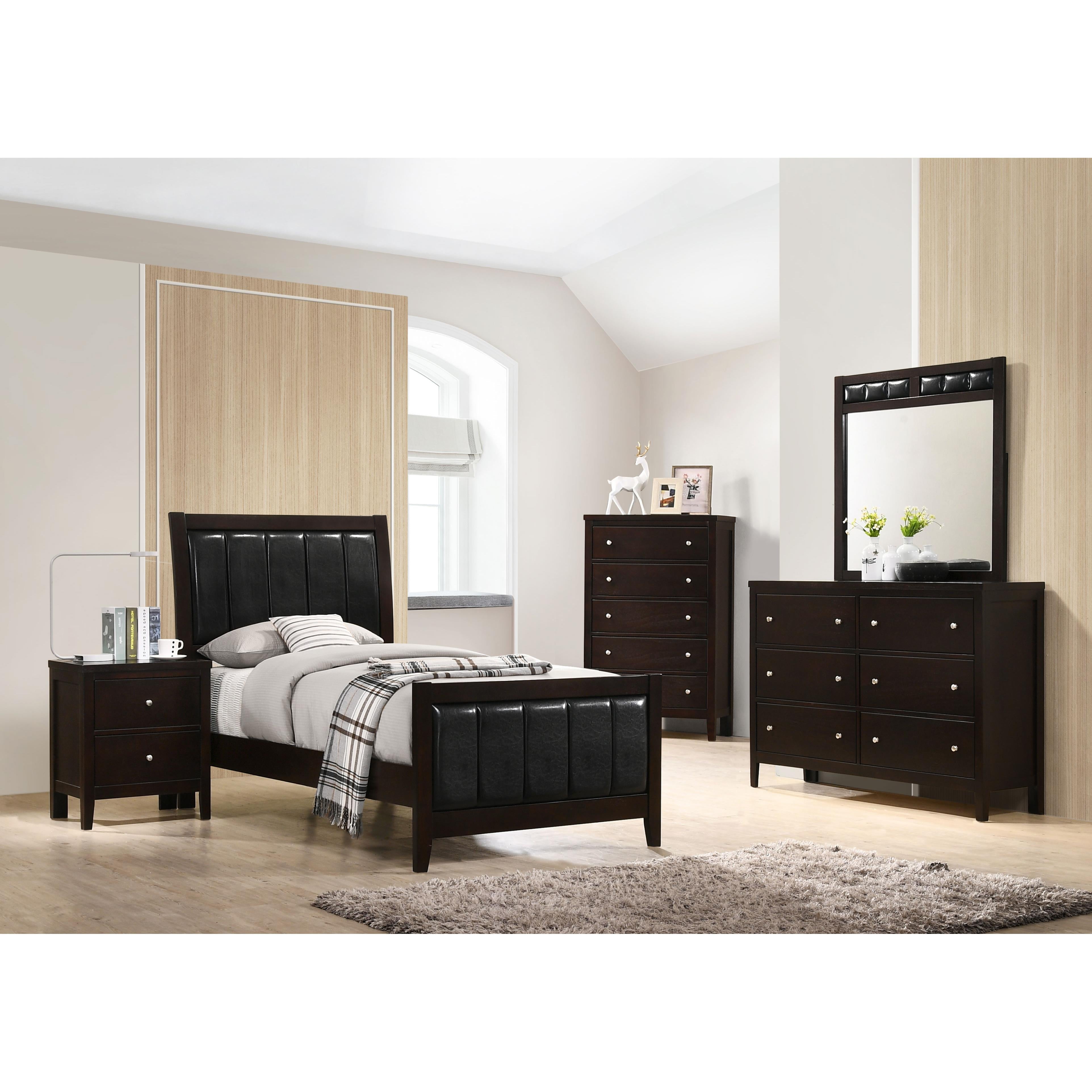  Size_Twin --  Coaster Furniture Carlton Upholstered Panel Bed IMAGE 5