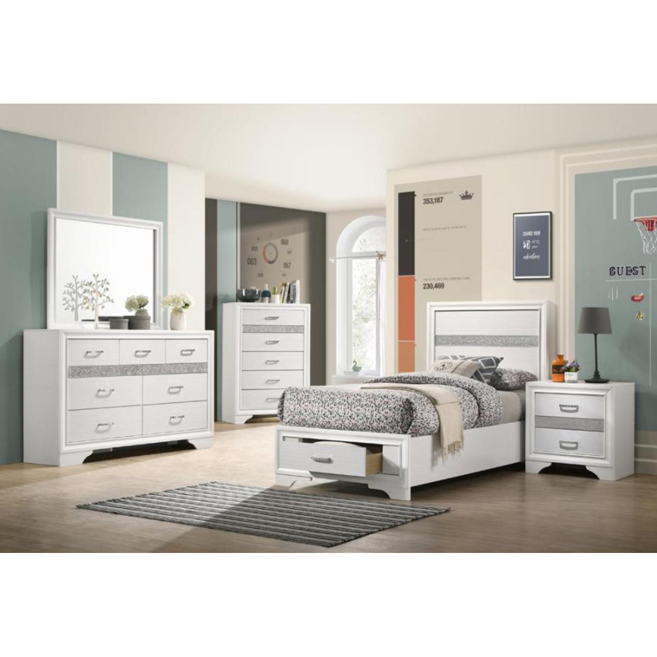  Size_Twin --  Coaster Furniture Miranda Panel Bed with Storage IMAGE 9