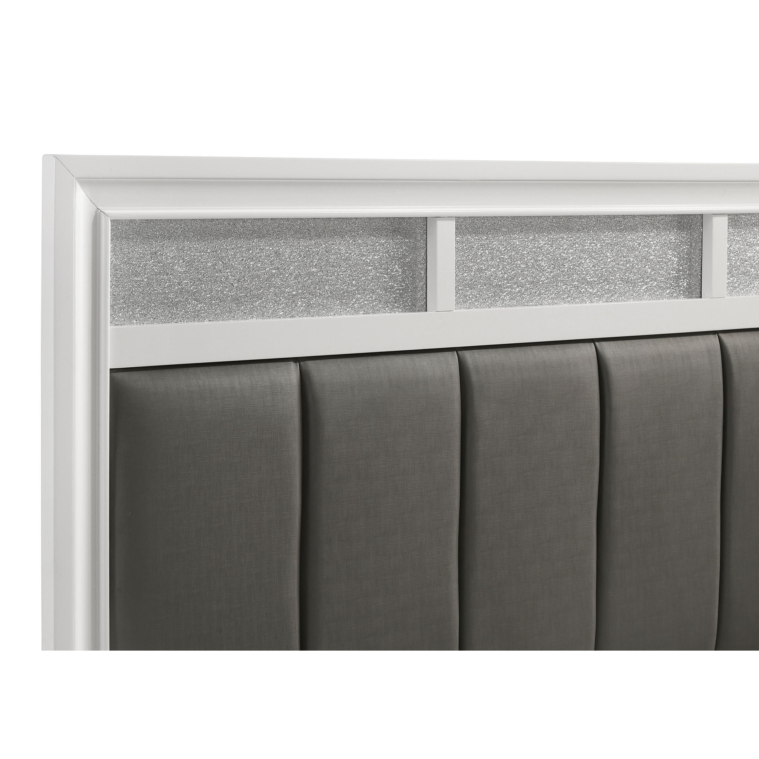  Size_King --  Barzini 205891KE Wood Eastern King Panel Bed - White IMAGE 8