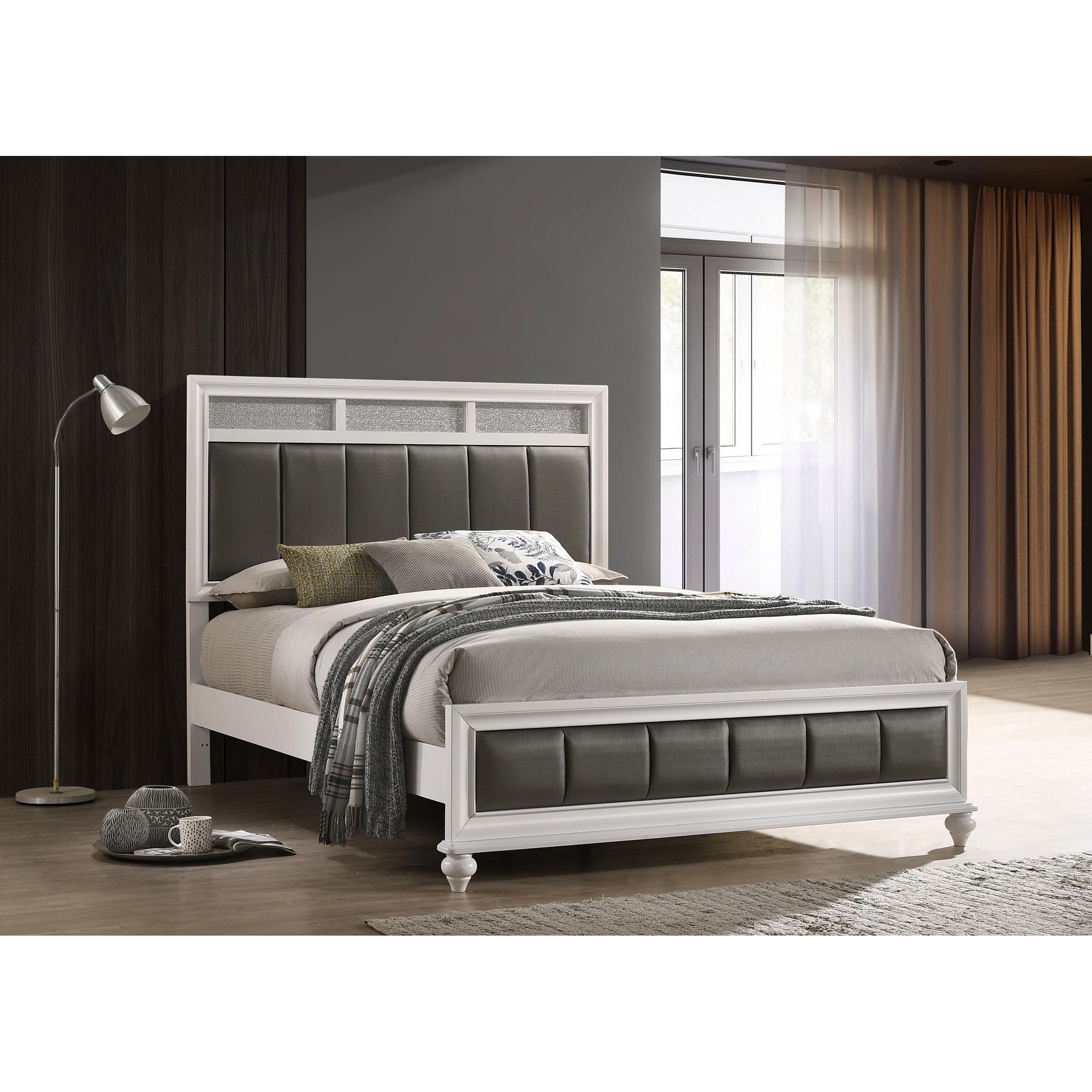 Size_Queen --  Coaster Furniture Barzini Upholstered Panel Bed IMAGE 7