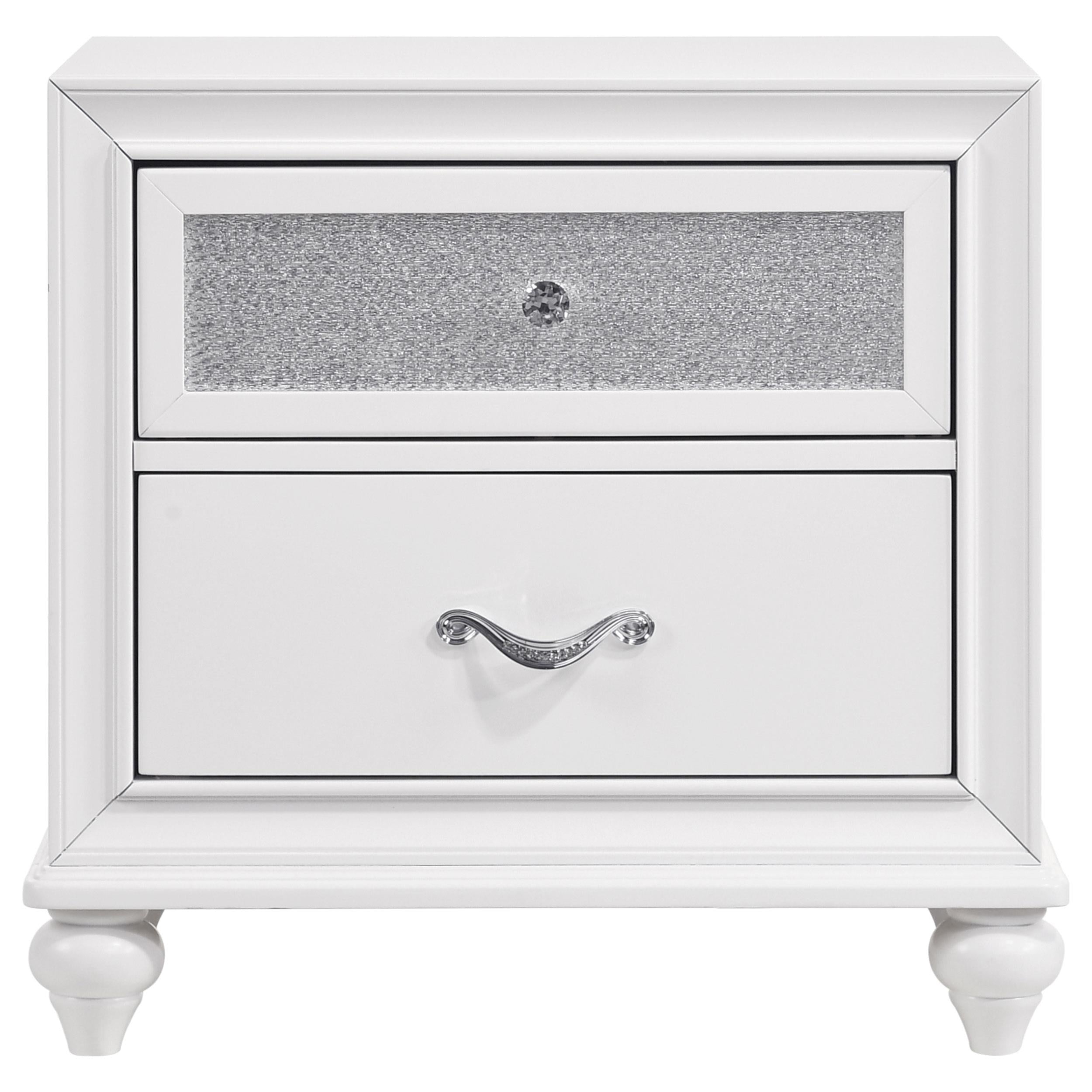  Coaster Furniture Barzini 205892 2-Drawer Nightstand - White IMAGE 2