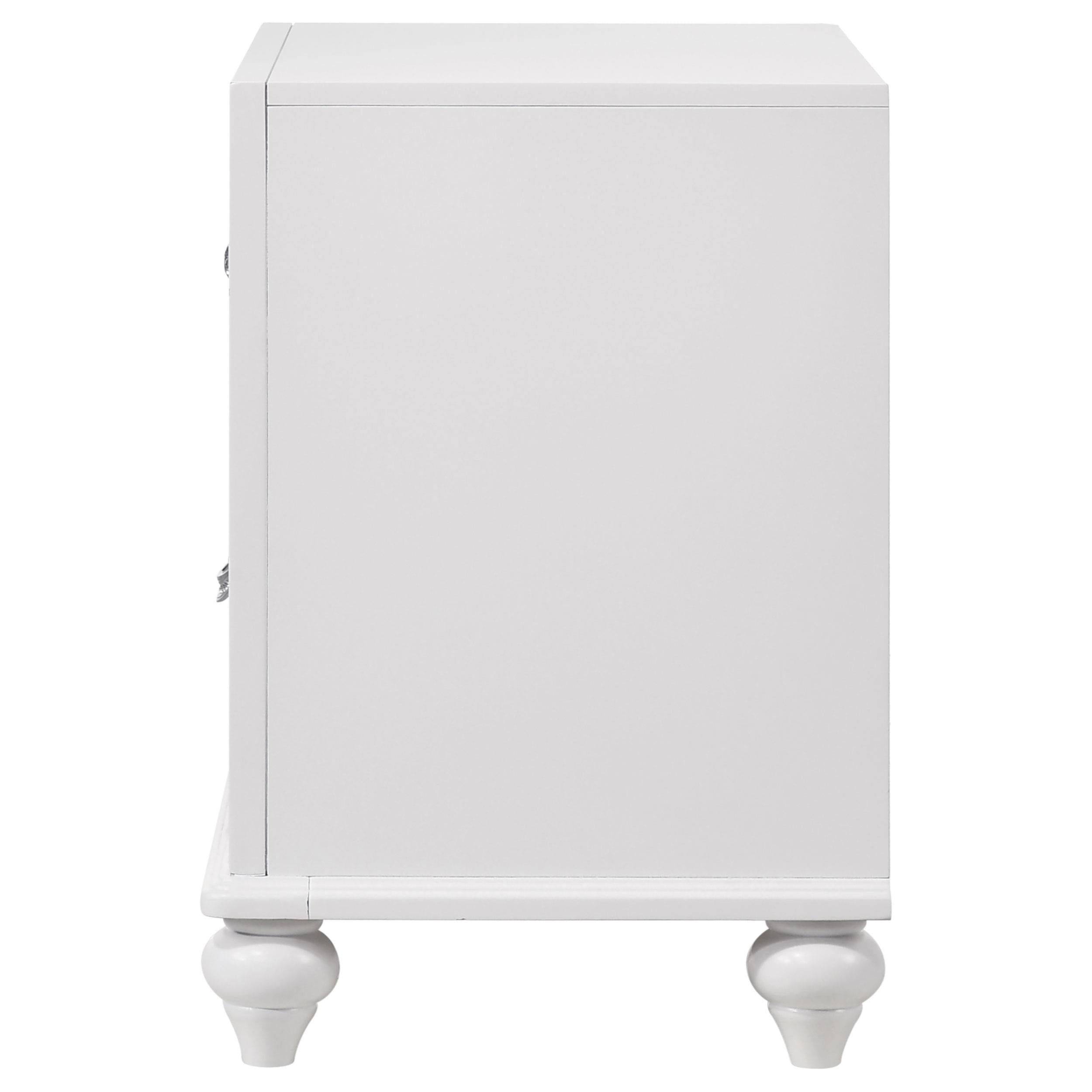  Coaster Furniture Barzini 205892 2-Drawer Nightstand - White IMAGE 4