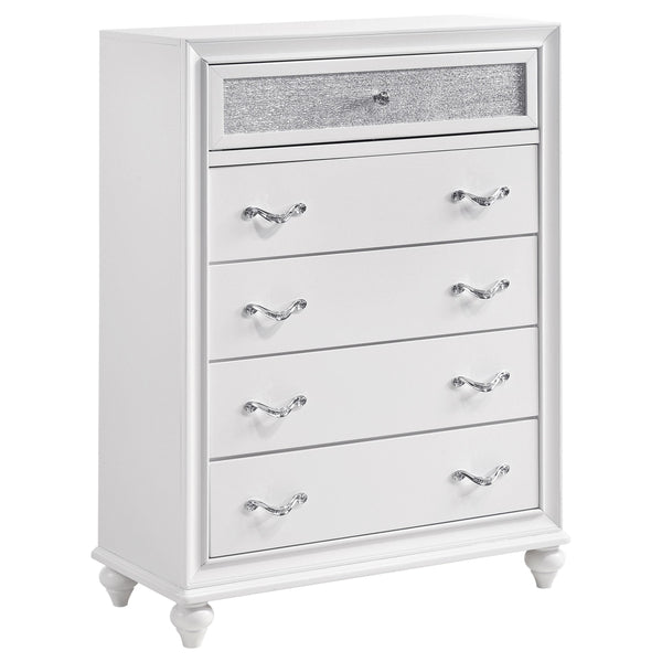 Coaster Furniture Barzini 205895 5-Drawer Bedroom Chest - White