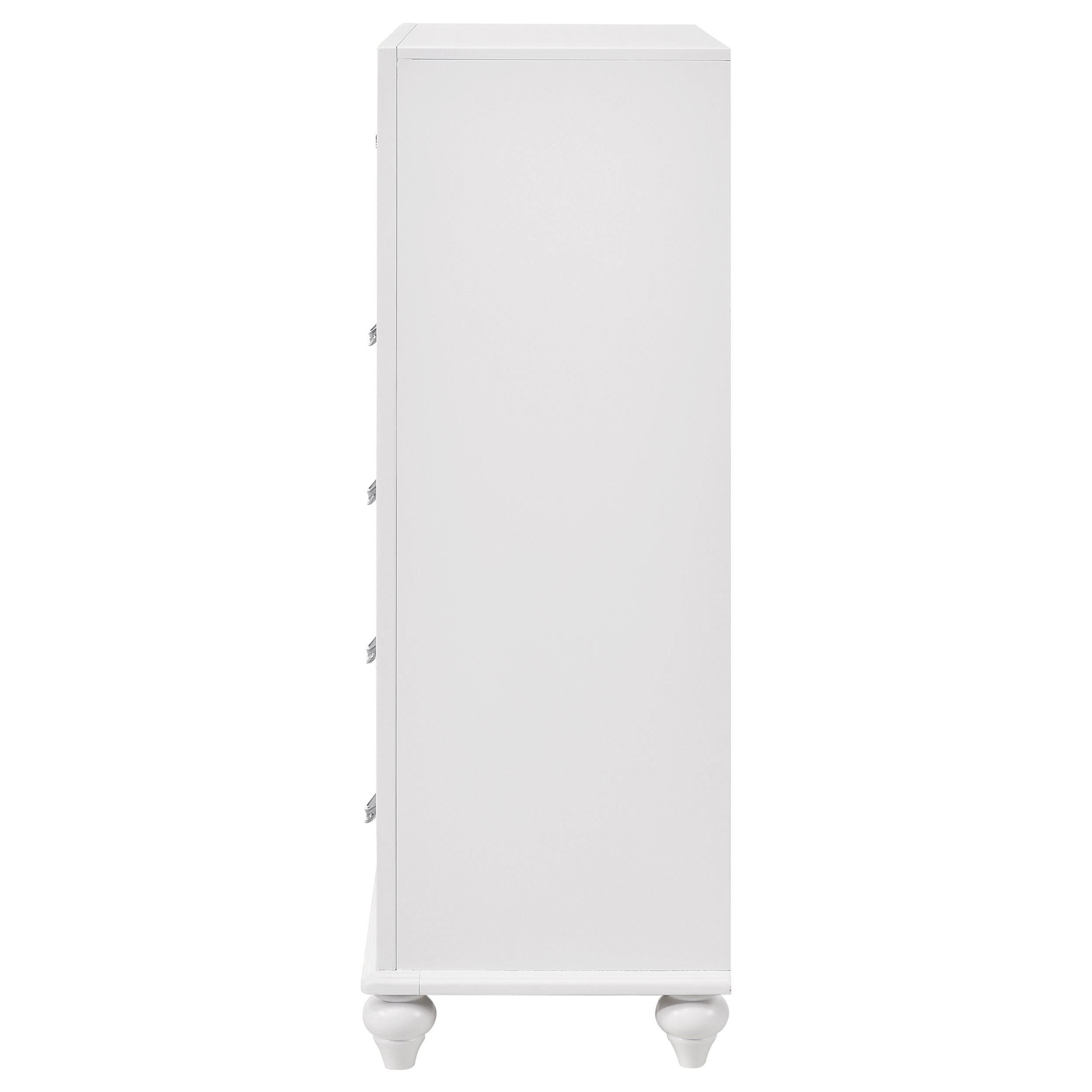  Coaster Furniture Barzini 205895 5-Drawer Bedroom Chest - White IMAGE 4