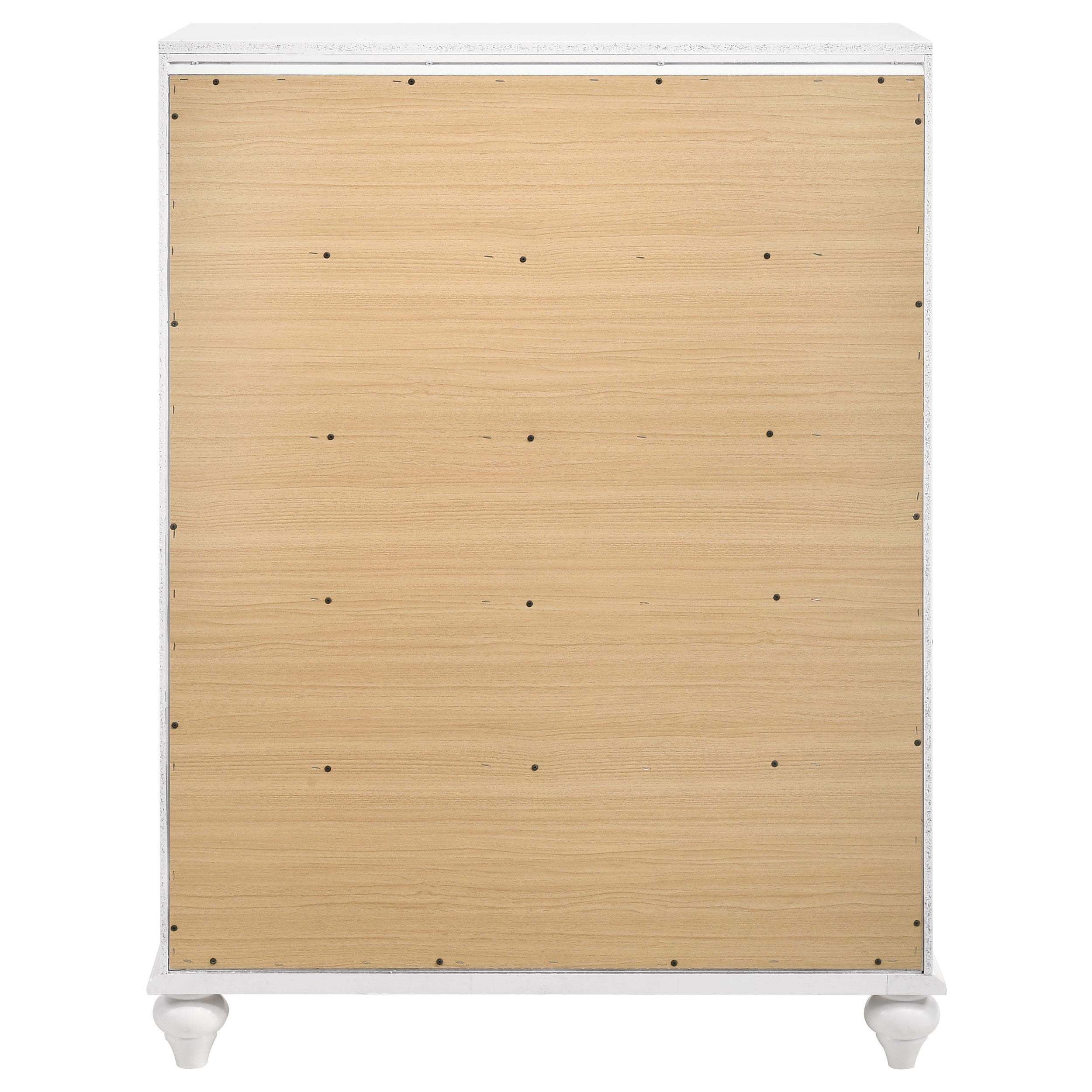  Coaster Furniture Barzini 205895 5-Drawer Bedroom Chest - White IMAGE 6