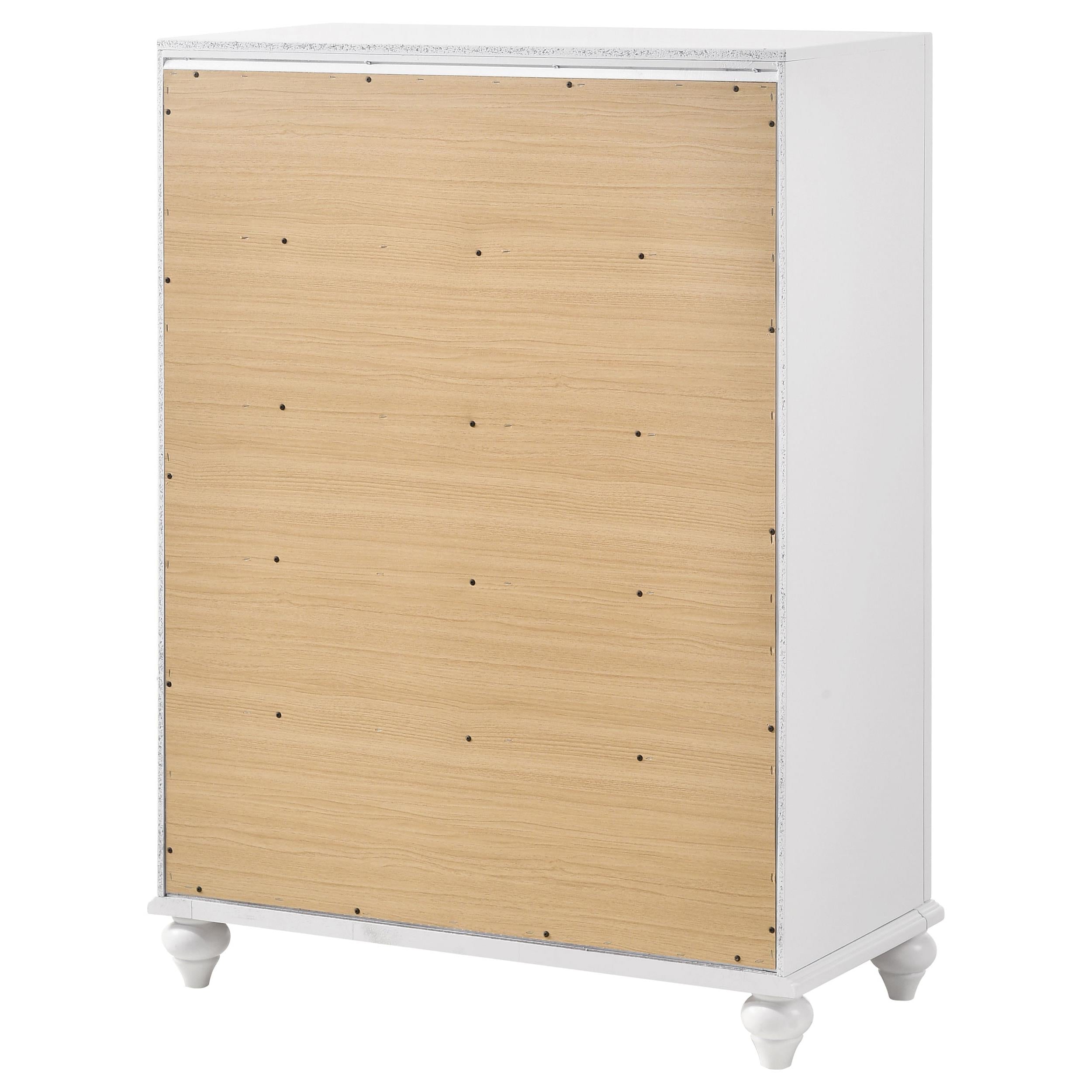  Coaster Furniture Barzini 205895 5-Drawer Bedroom Chest - White IMAGE 7