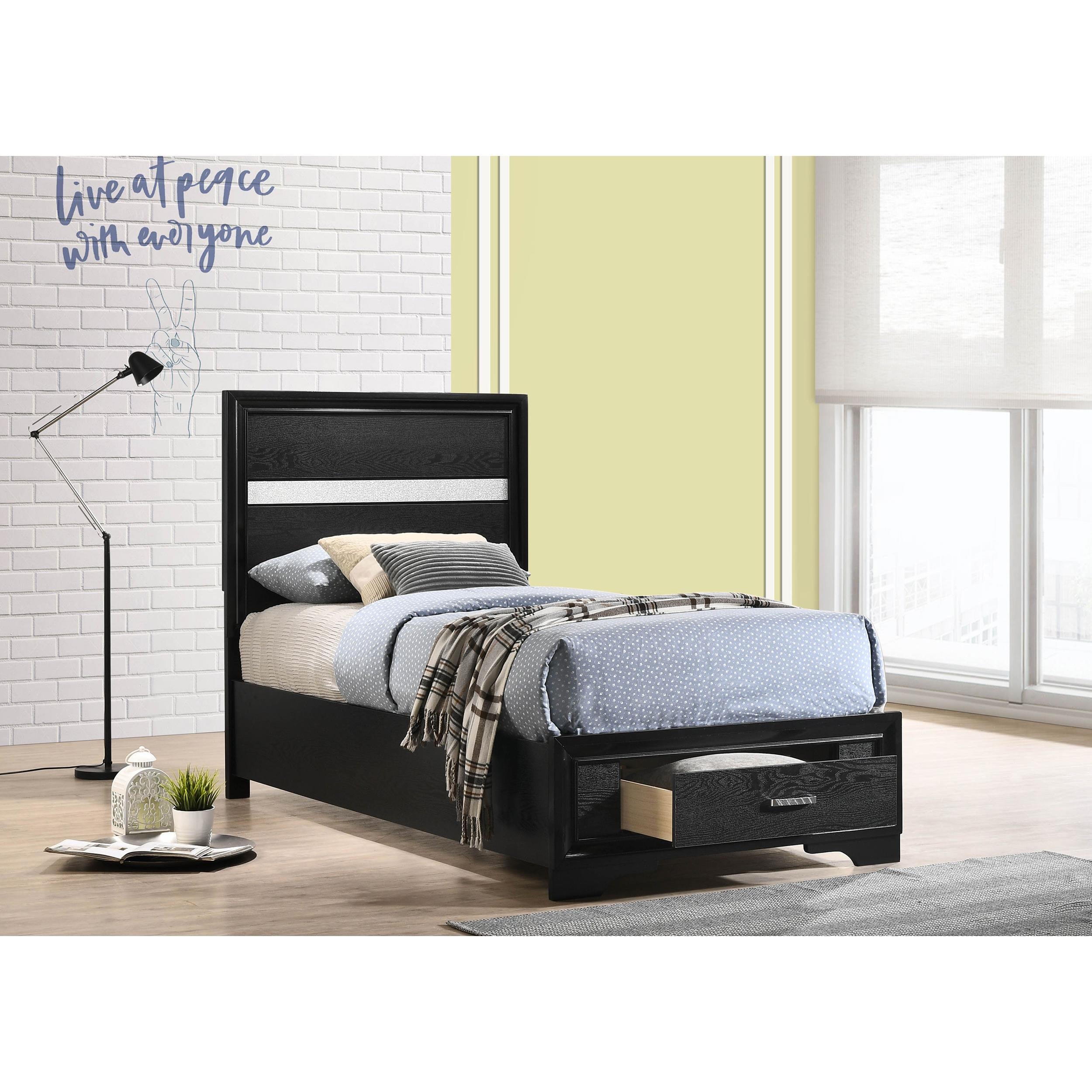  Size_Twin --  Coaster Furniture Miranda Panel Bed with Storage IMAGE 10