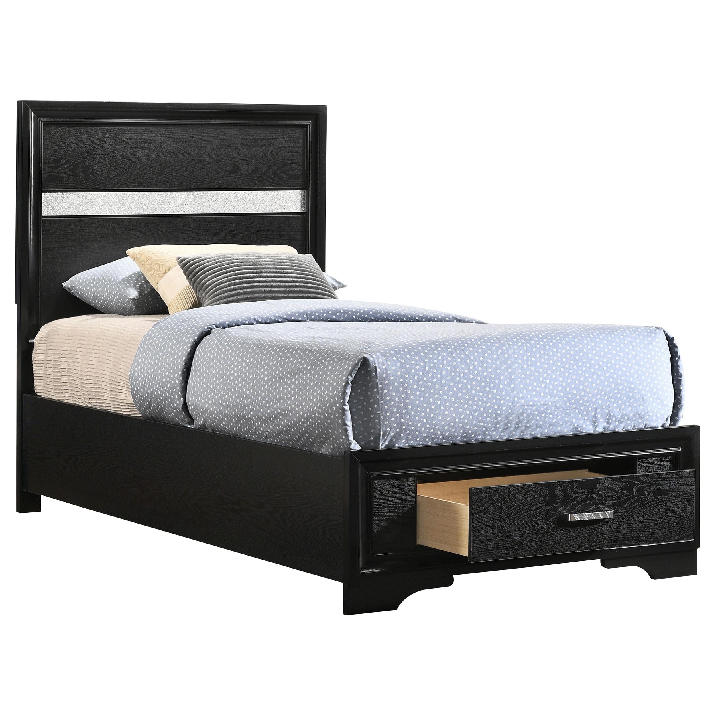  Size_Twin --  Coaster Furniture Miranda Panel Bed with Storage IMAGE 2