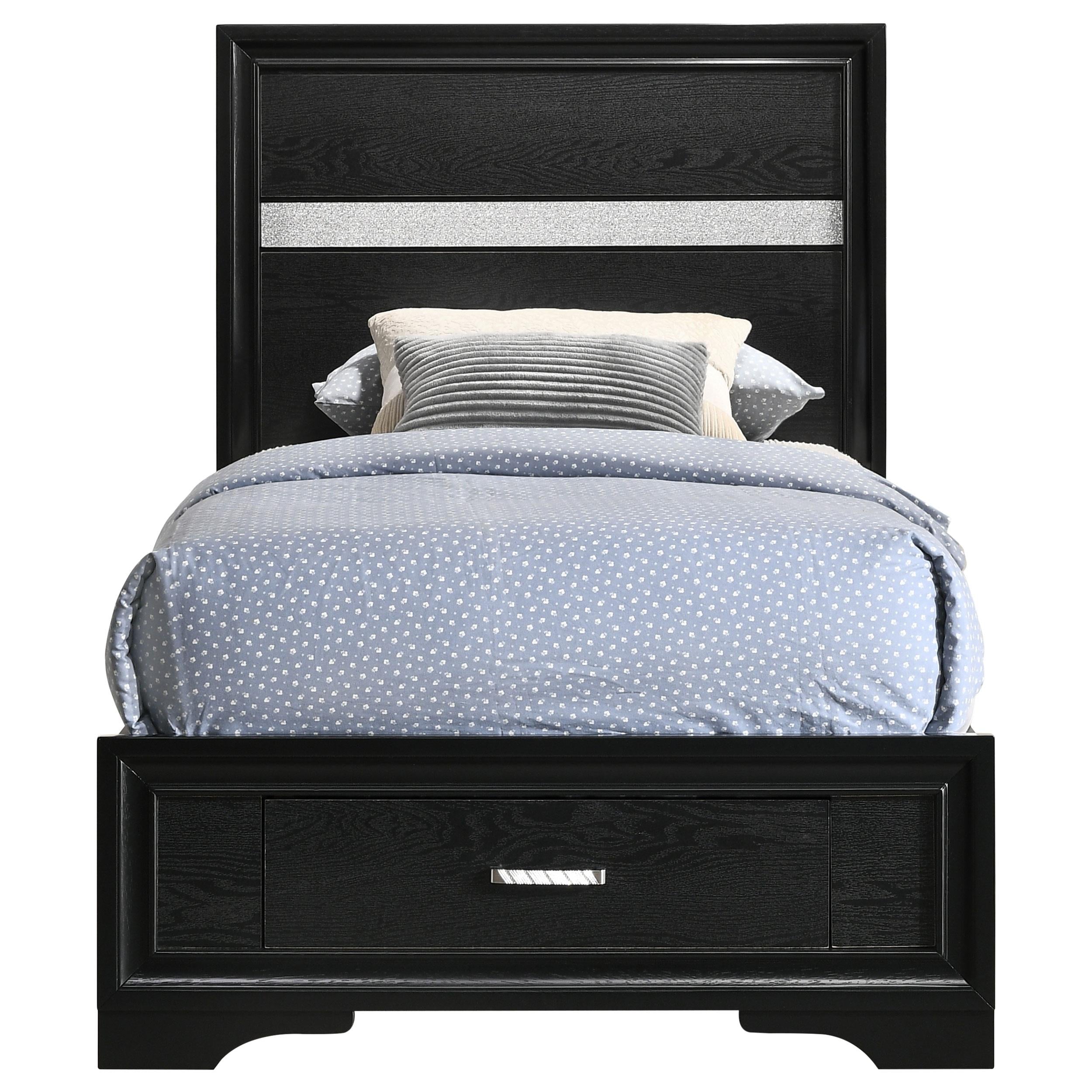  Size_Twin --  Coaster Furniture Miranda Panel Bed with Storage IMAGE 4