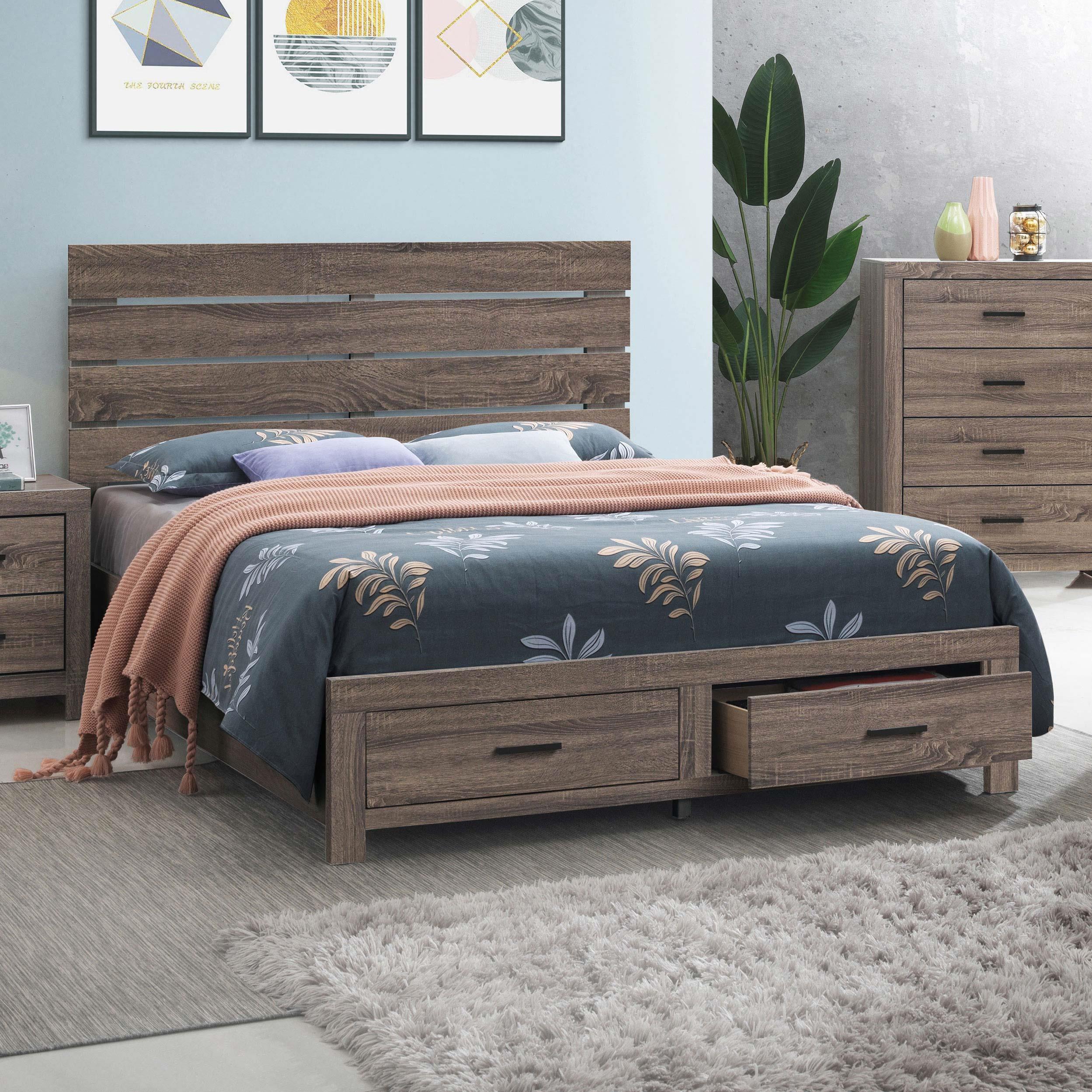  Size_Queen --  Coaster Furniture Brantford Panel Bed with Storage IMAGE 4