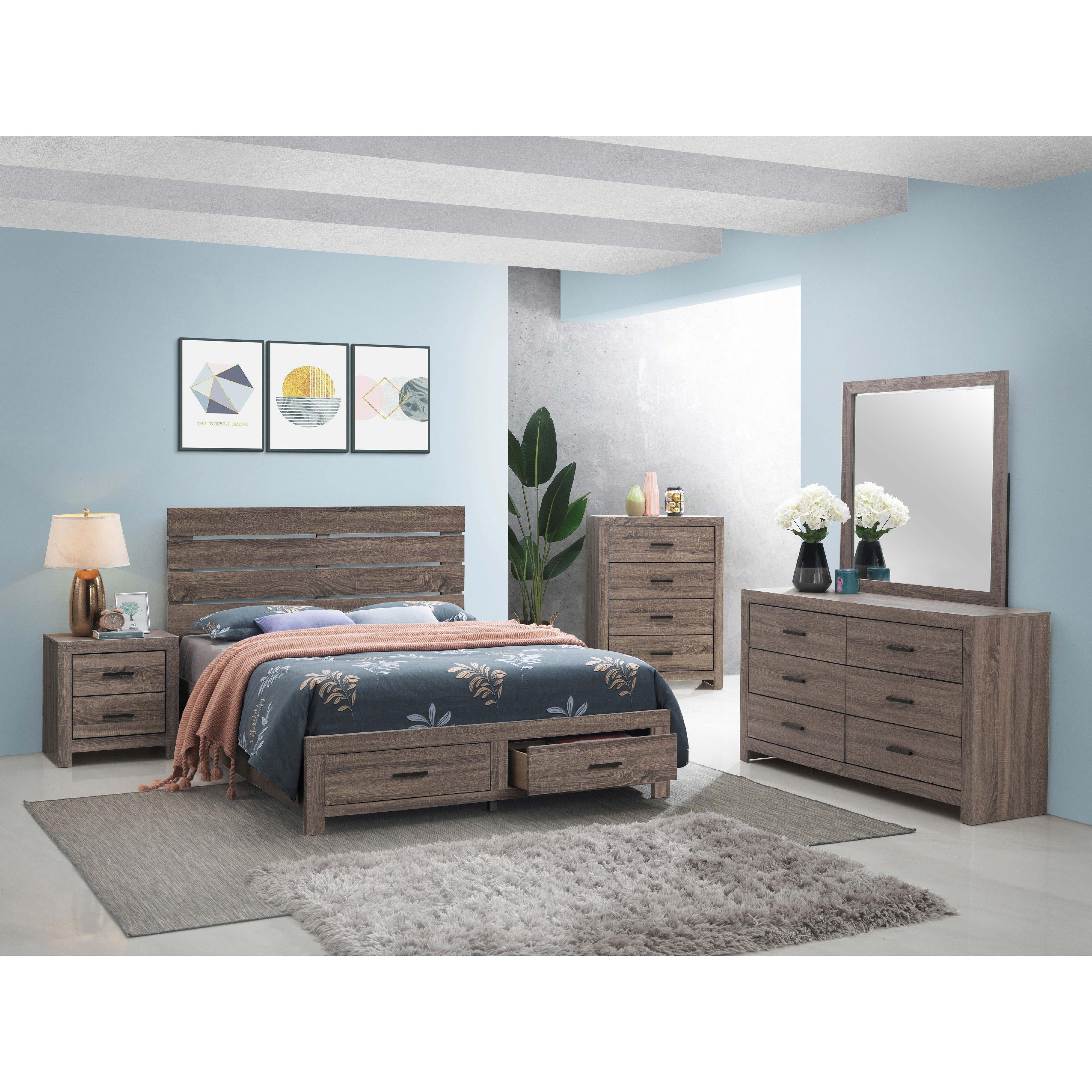  Size_Queen --  Coaster Furniture Brantford Panel Bed with Storage IMAGE 5