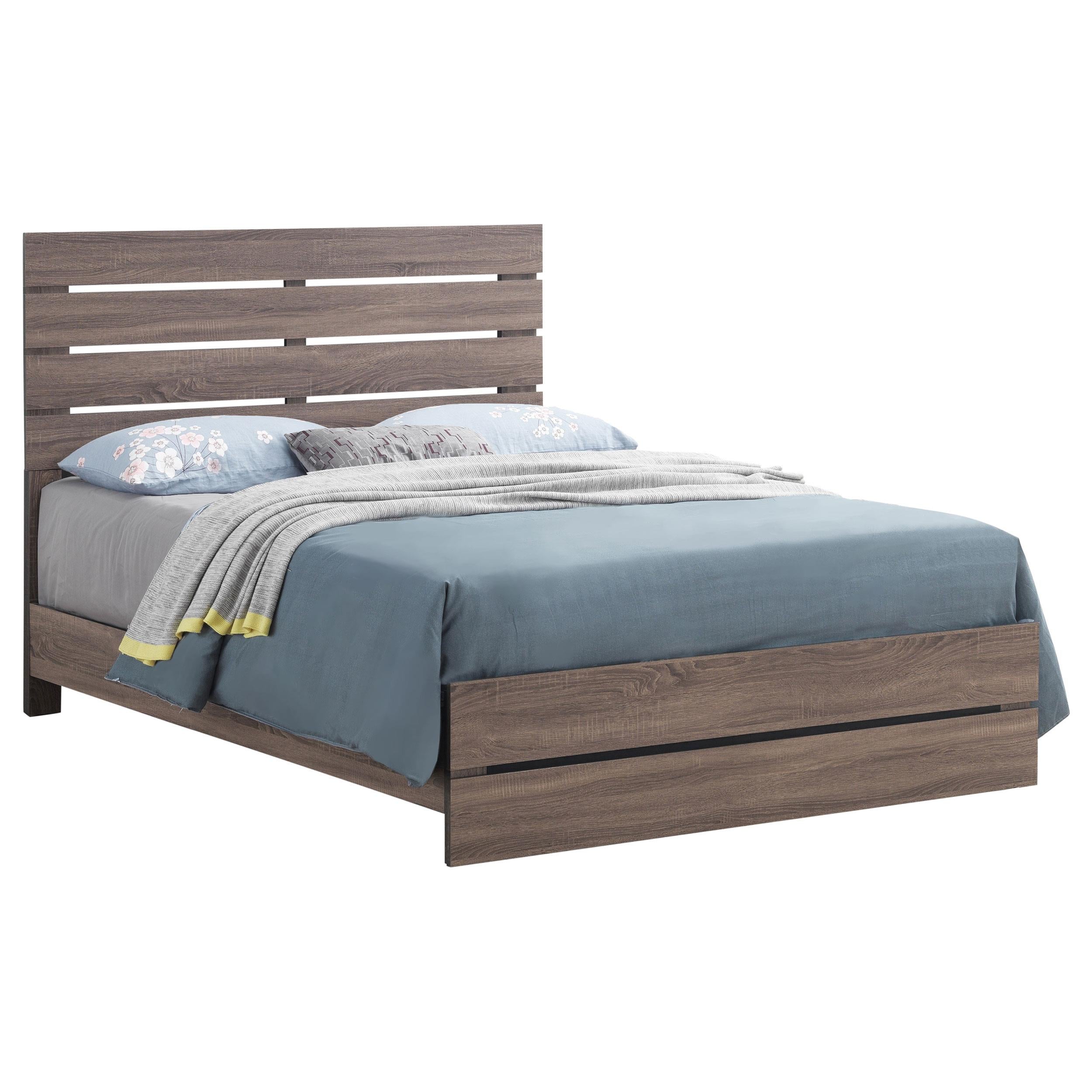  Size_King --  Brantford 207041KE Wood Eastern King Panel Bed - Barrel Oak IMAGE 2