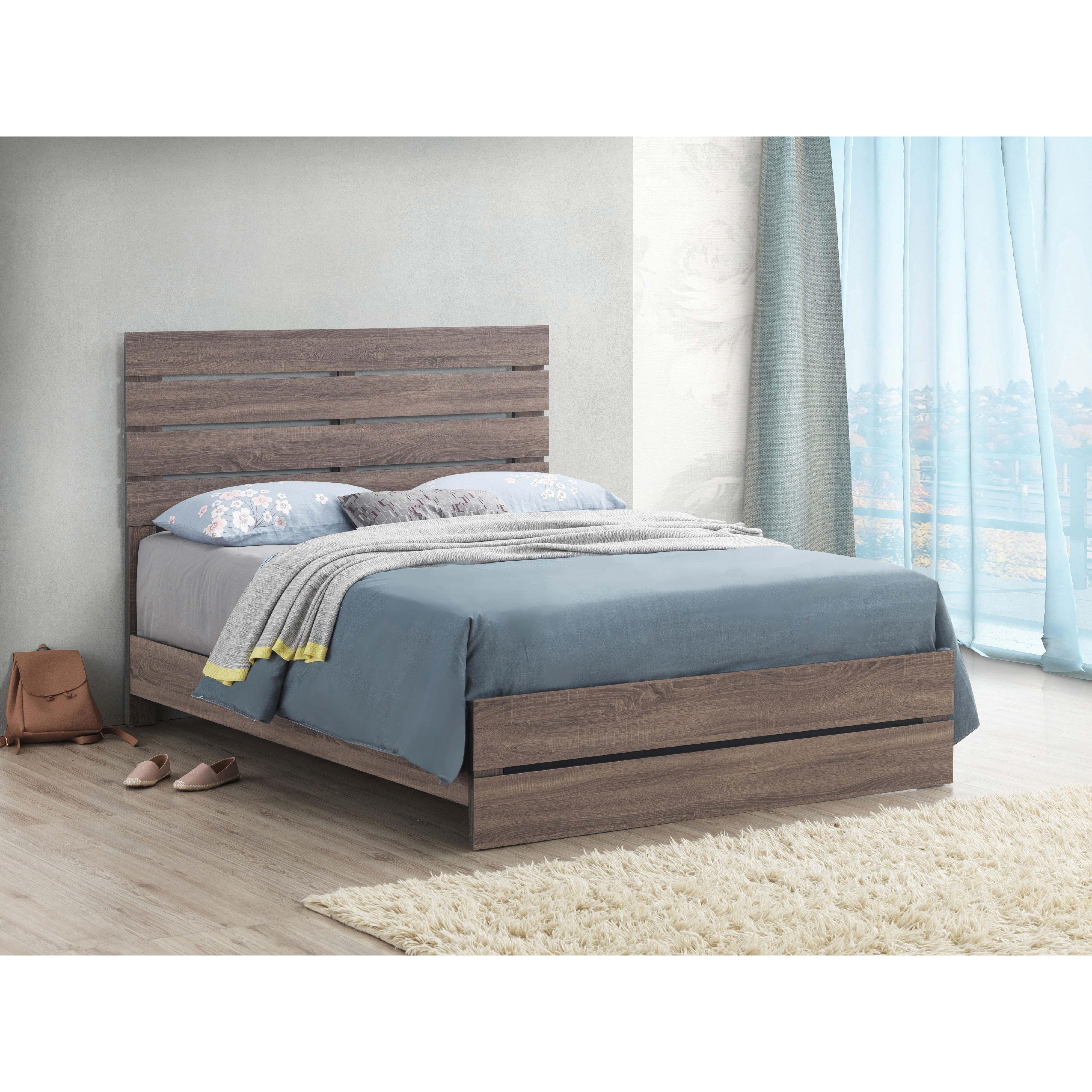  Size_King --  Brantford 207041KE Wood Eastern King Panel Bed - Barrel Oak IMAGE 4