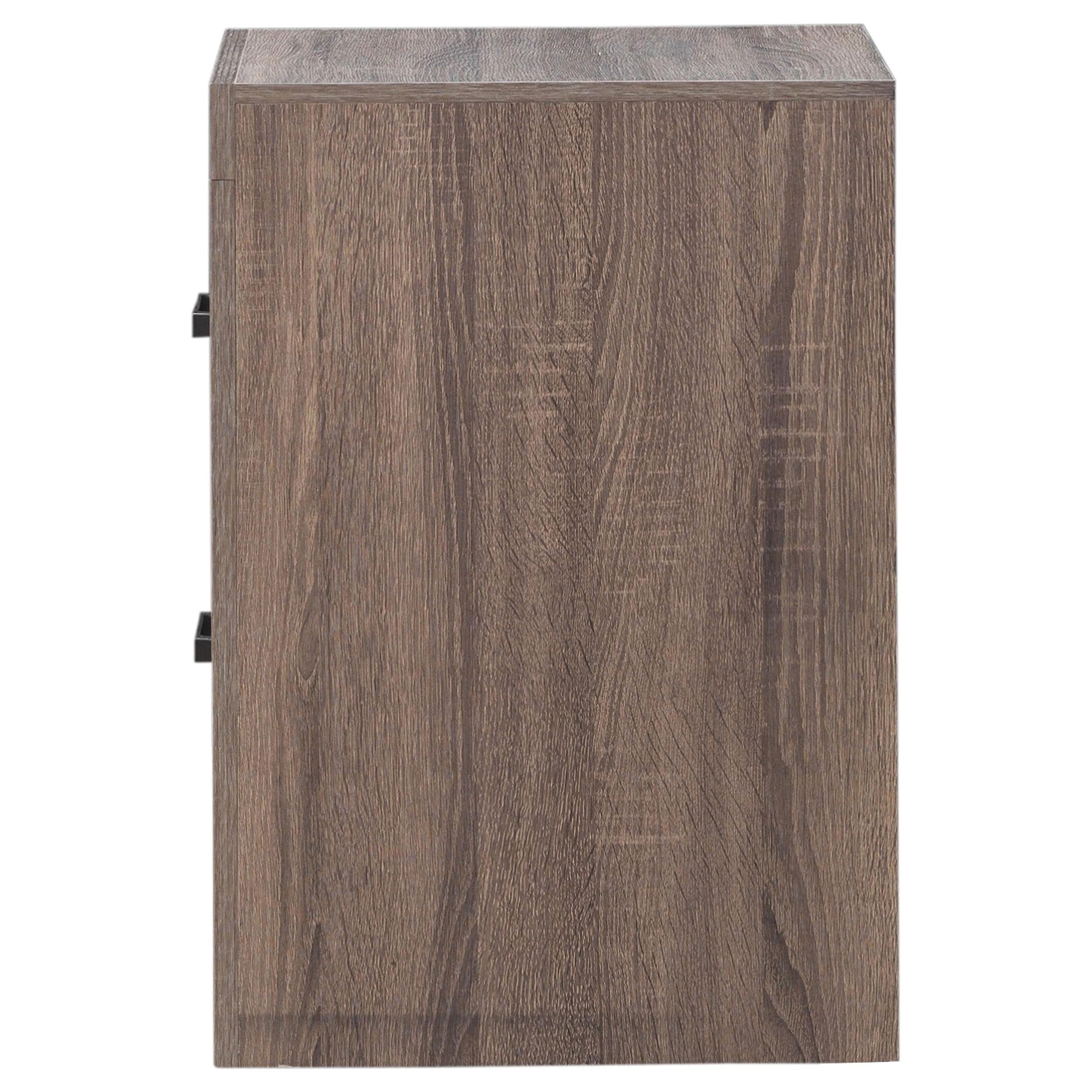  Coaster Furniture Brantford 207042 2-Drawer Nightstand - Barrel Oak IMAGE 4