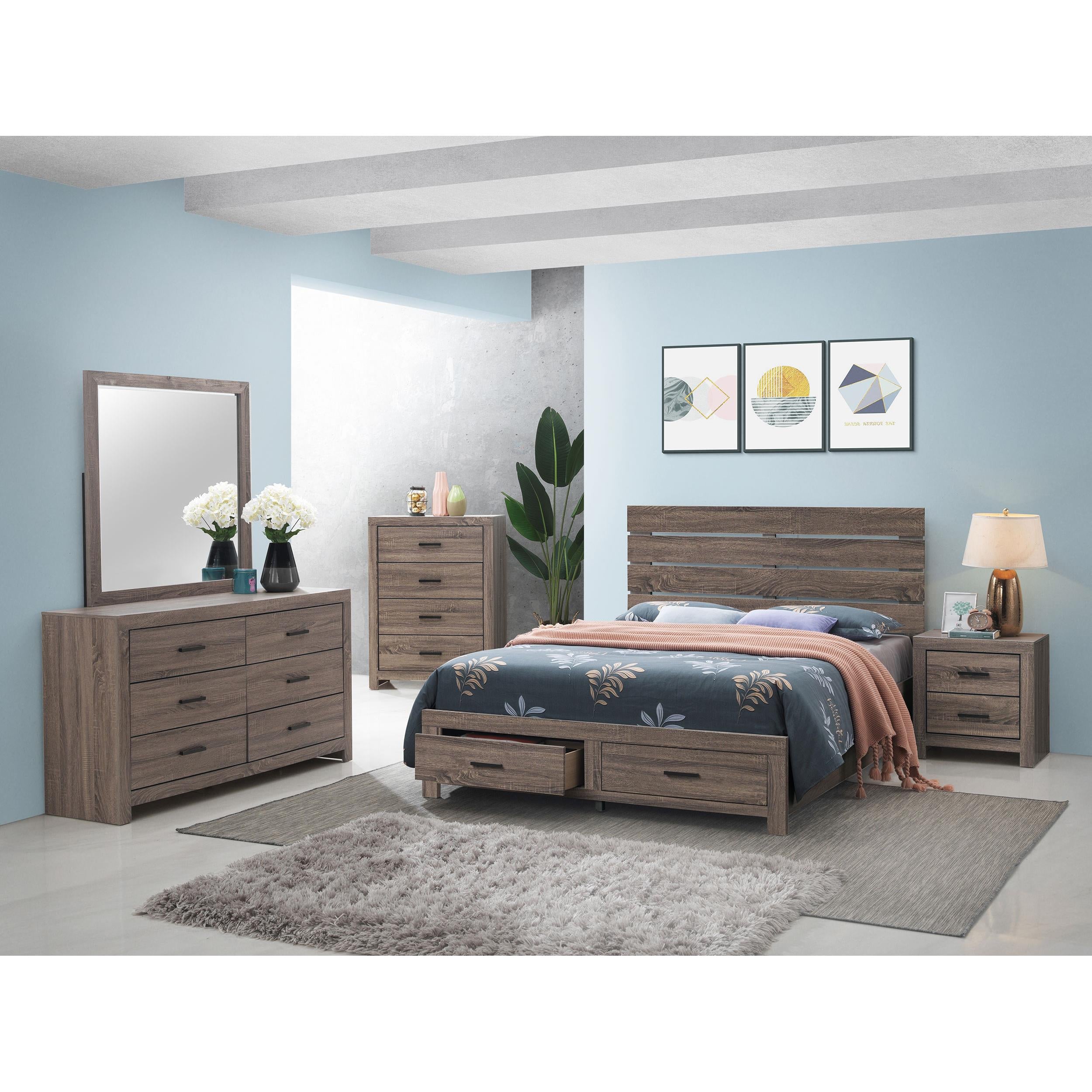  Coaster Furniture Brantford 207043 6-Drawer Dresser - Barrel Oak IMAGE 11