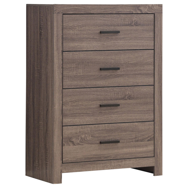 Coaster Furniture Brantford 207045 4-Drawer Bedroom Chest - Barrel Oak