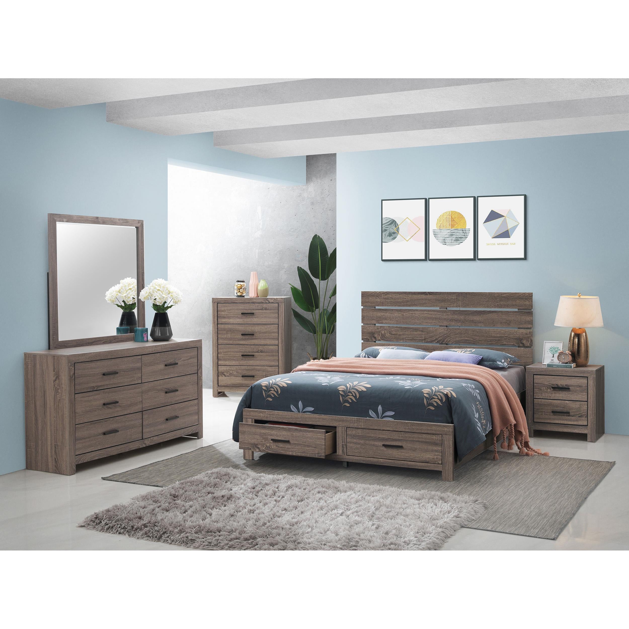  Coaster Furniture Brantford 207045 4-Drawer Bedroom Chest - Barrel Oak IMAGE 11