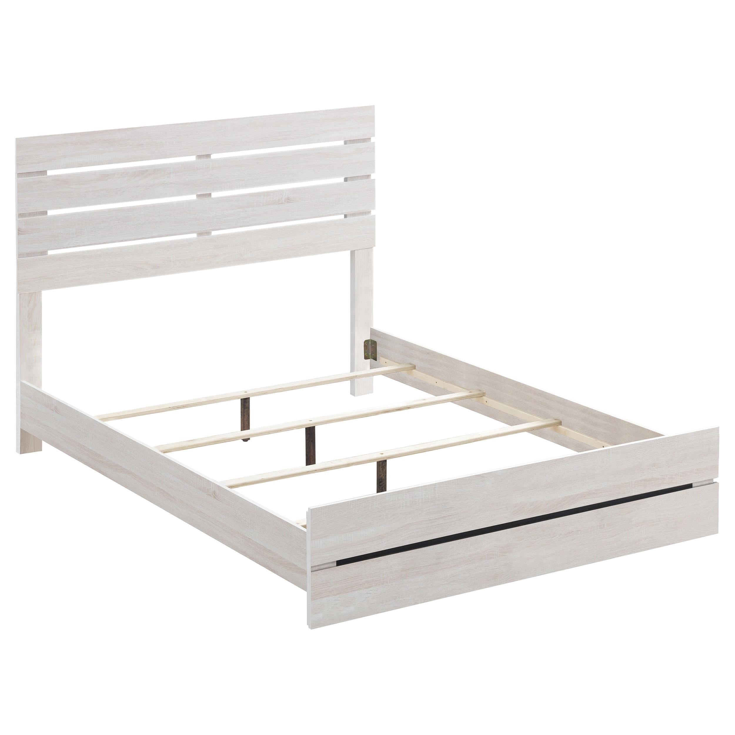  Size_King --  Brantford 207051KE Wood Eastern King Panel Bed - Coastal White IMAGE 1