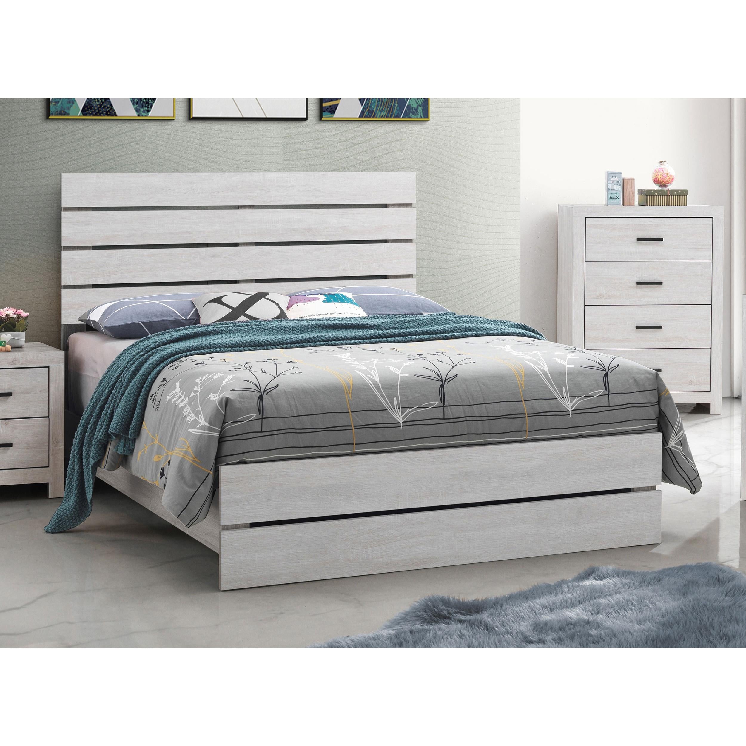  Size_King --  Brantford 207051KE Wood Eastern King Panel Bed - Coastal White IMAGE 4