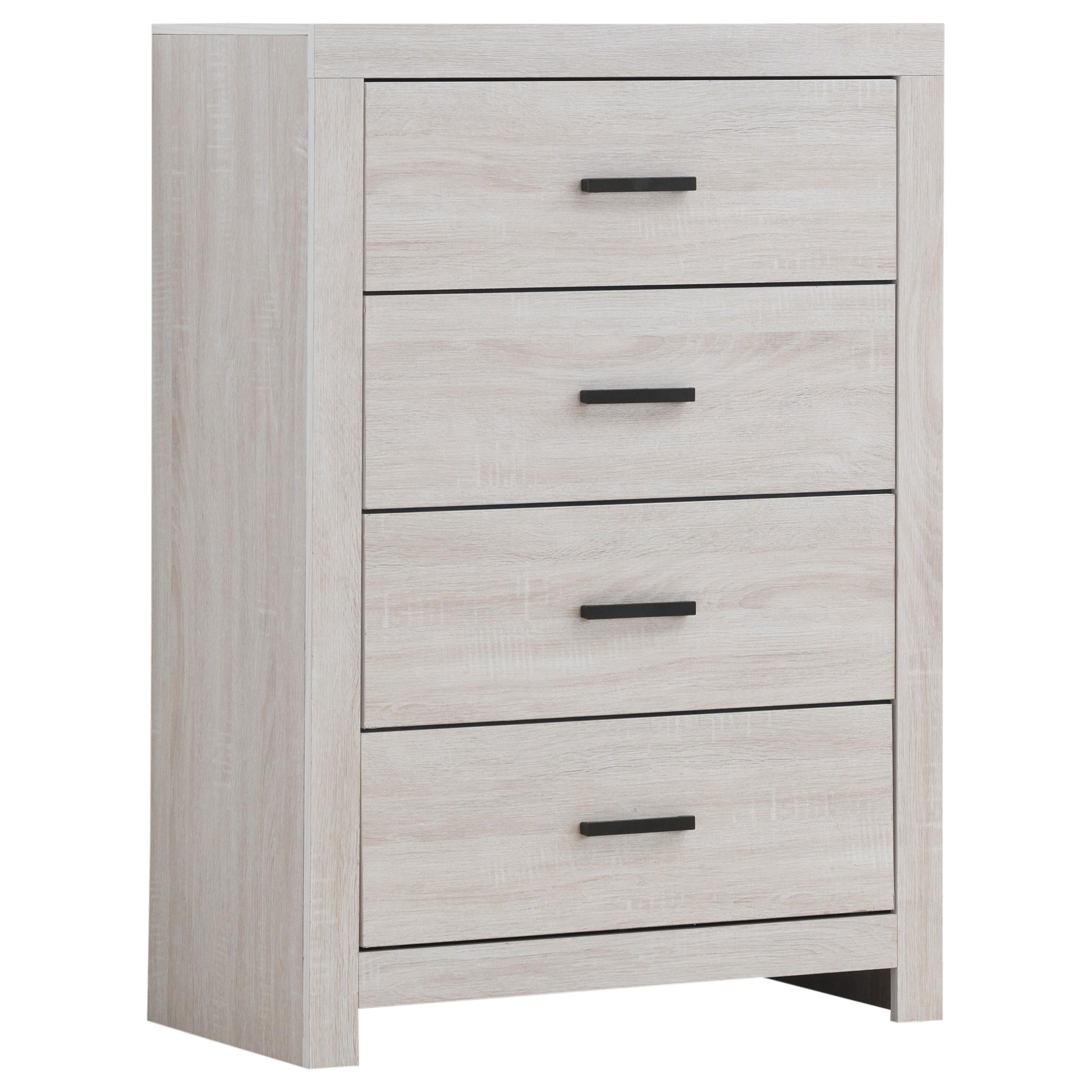  Coaster Furniture Brantford 207055 4-Drawer Bedroom Chest - Coastal White IMAGE 1