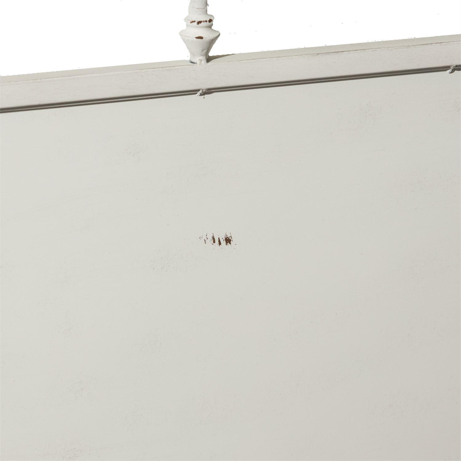  Size_King --  Vintage 179-BR15HFR-AW King Metal Bed - Antique White IMAGE 6
