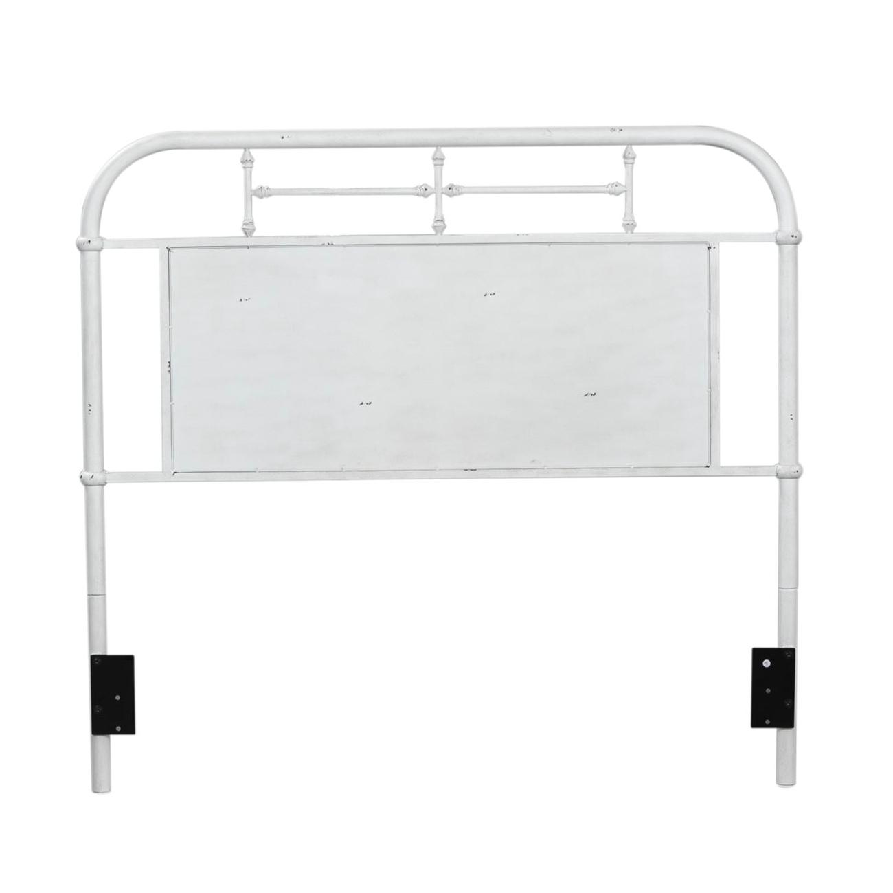  Liberty Furniture Industries Inc. Vintage 179-BR17H-AW Full Metal Headboard - Antique White IMAGE 1