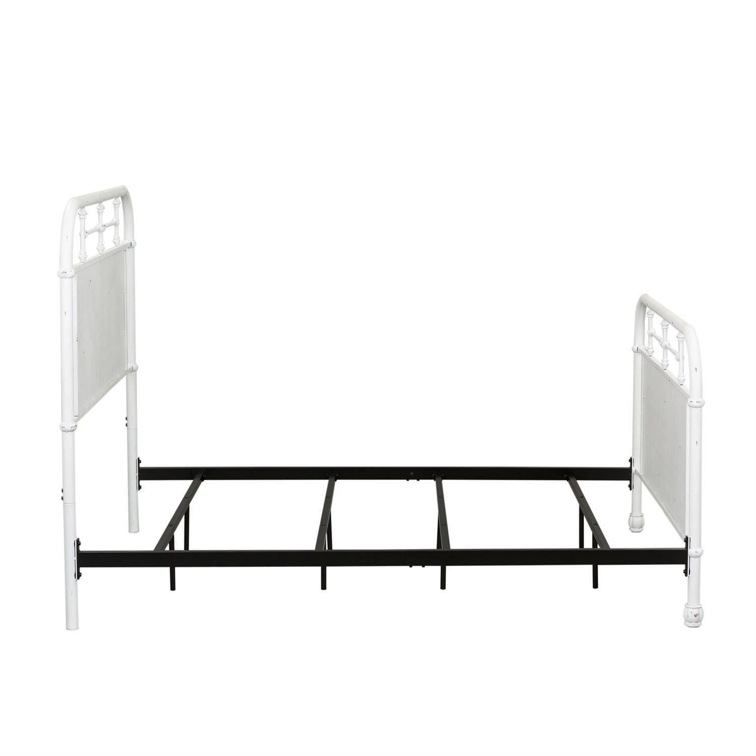  Size_Full --  Vintage 179-BR17HFR-AW Full Metal Bed - Antique White IMAGE 3