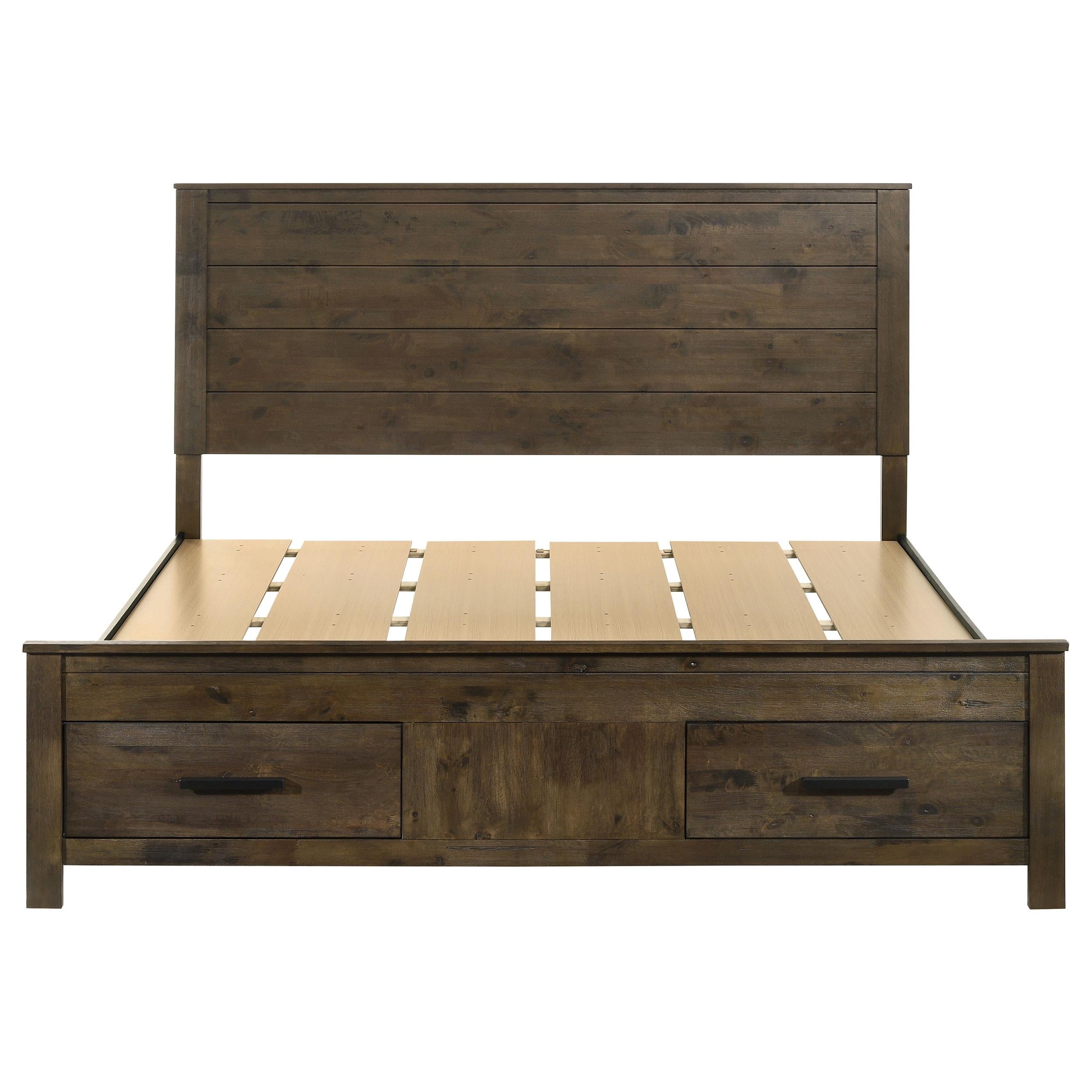  Size_King --  Woodmont 222631KE Eastern King Storage Bed - Rustic Golden Brown IMAGE 3
