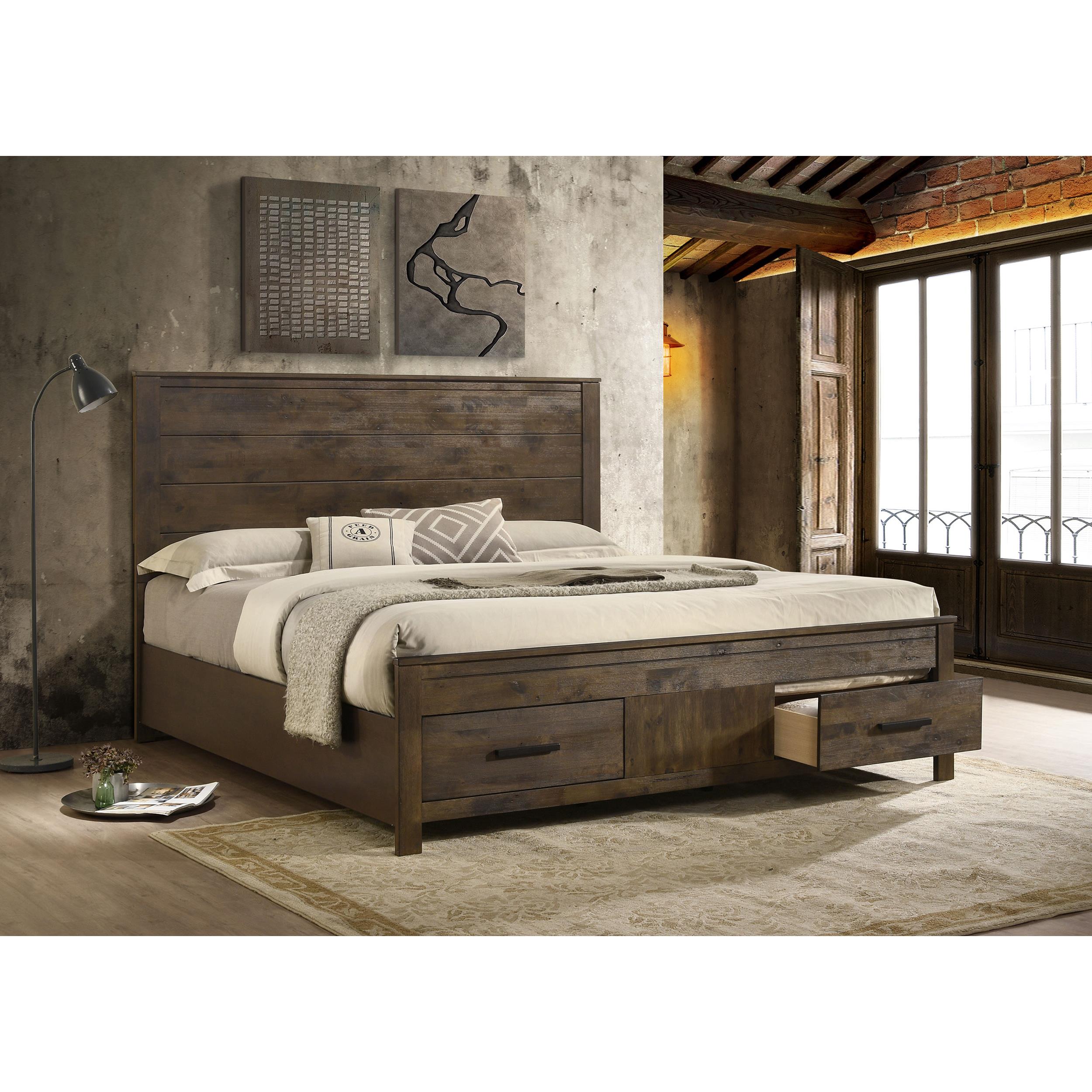  Size_King --  Woodmont 222631KE Eastern King Storage Bed - Rustic Golden Brown IMAGE 6