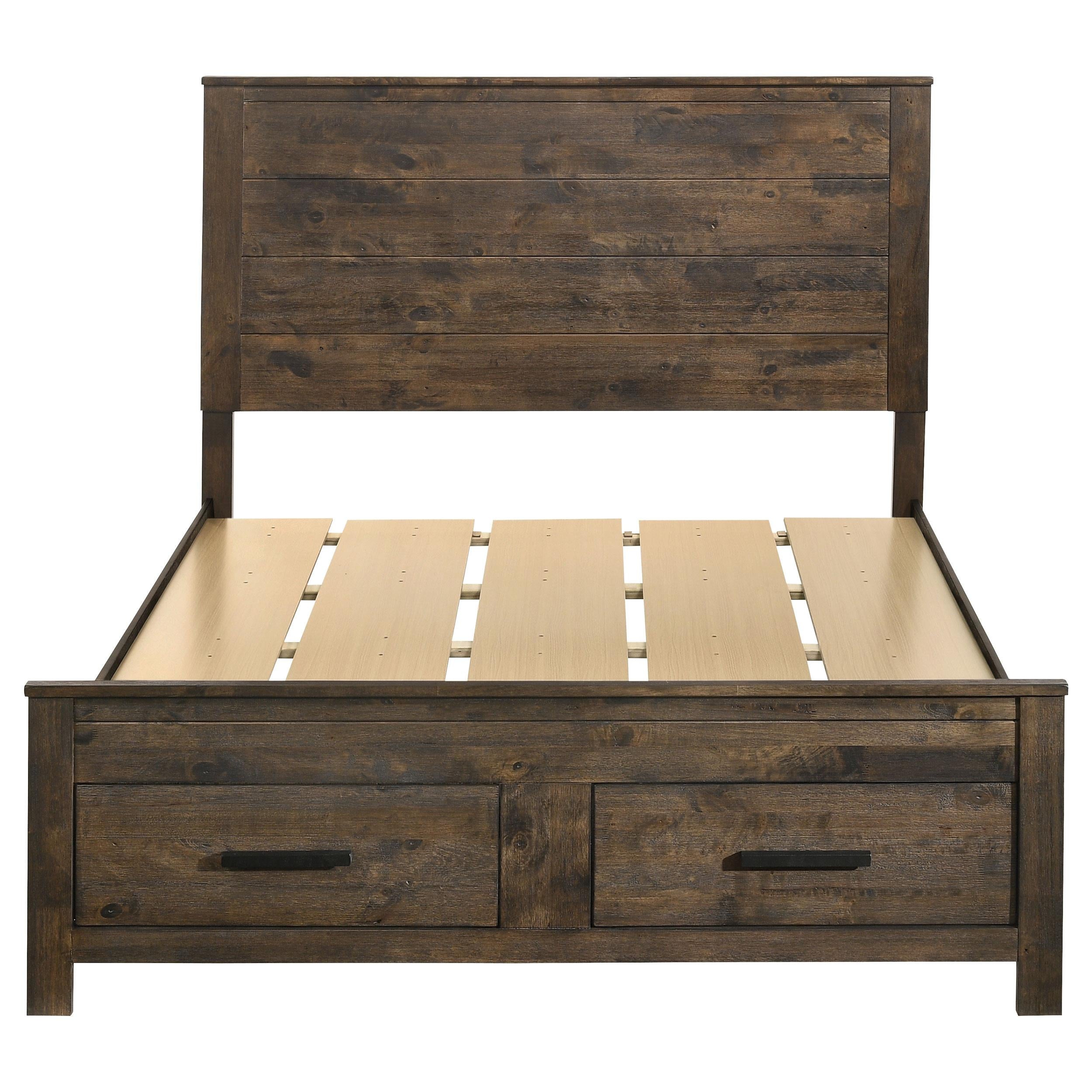  Size_Queen --  Coaster Furniture Woodmont Panel Bed with Storage IMAGE 3
