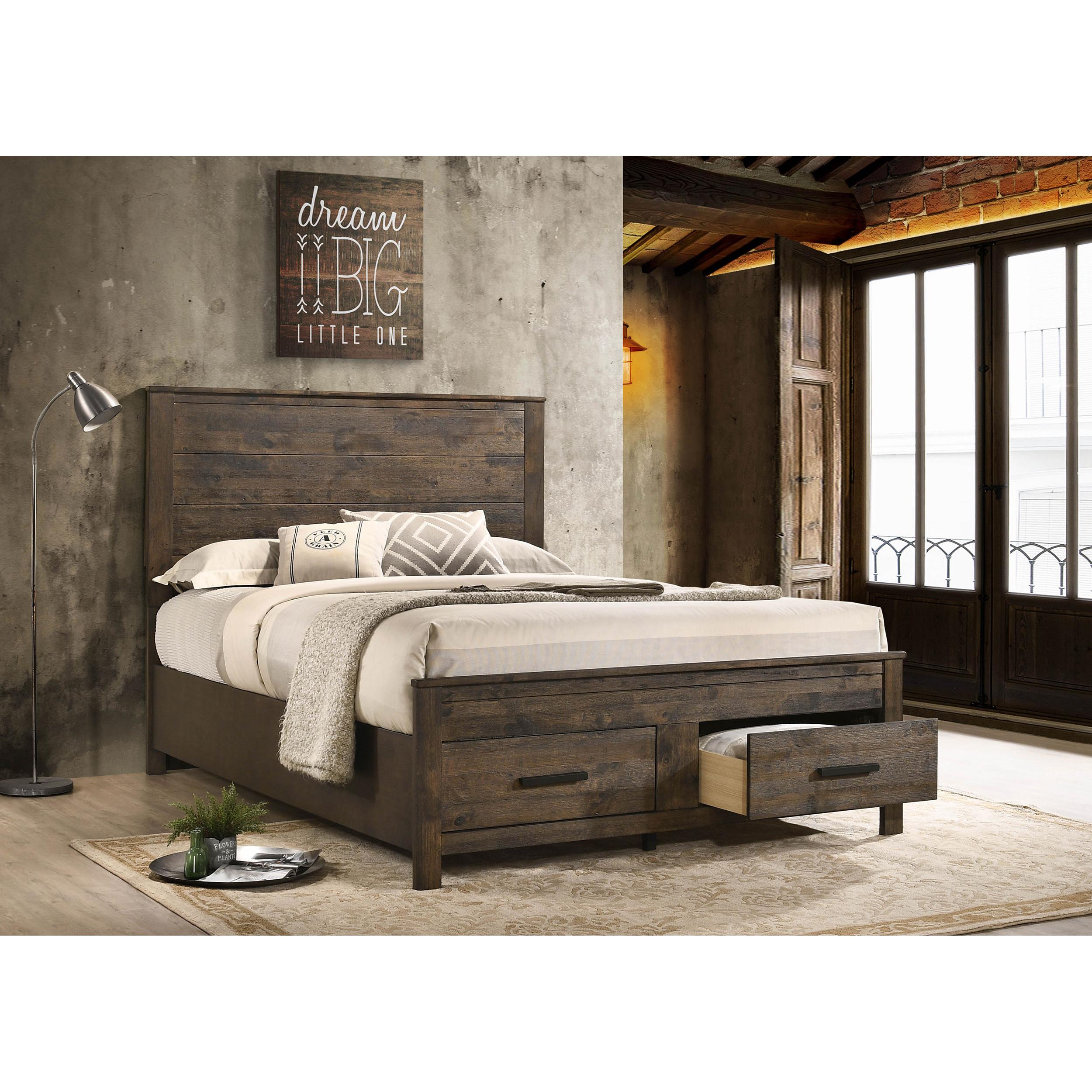  Size_Queen --  Coaster Furniture Woodmont Panel Bed with Storage IMAGE 6
