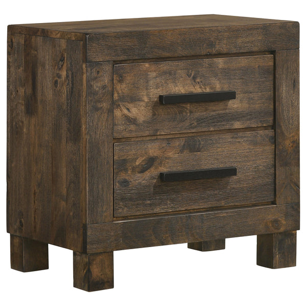 Coaster Furniture Woodmont 222632 2-Drawer Nightstand - Rustic Golden Brown