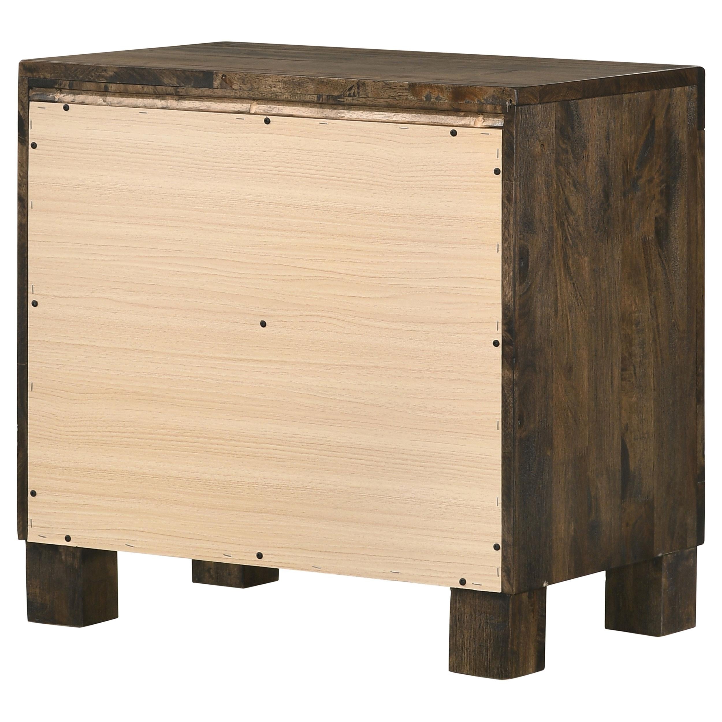  Coaster Furniture Woodmont 222632 2-Drawer Nightstand - Rustic Golden Brown IMAGE 7